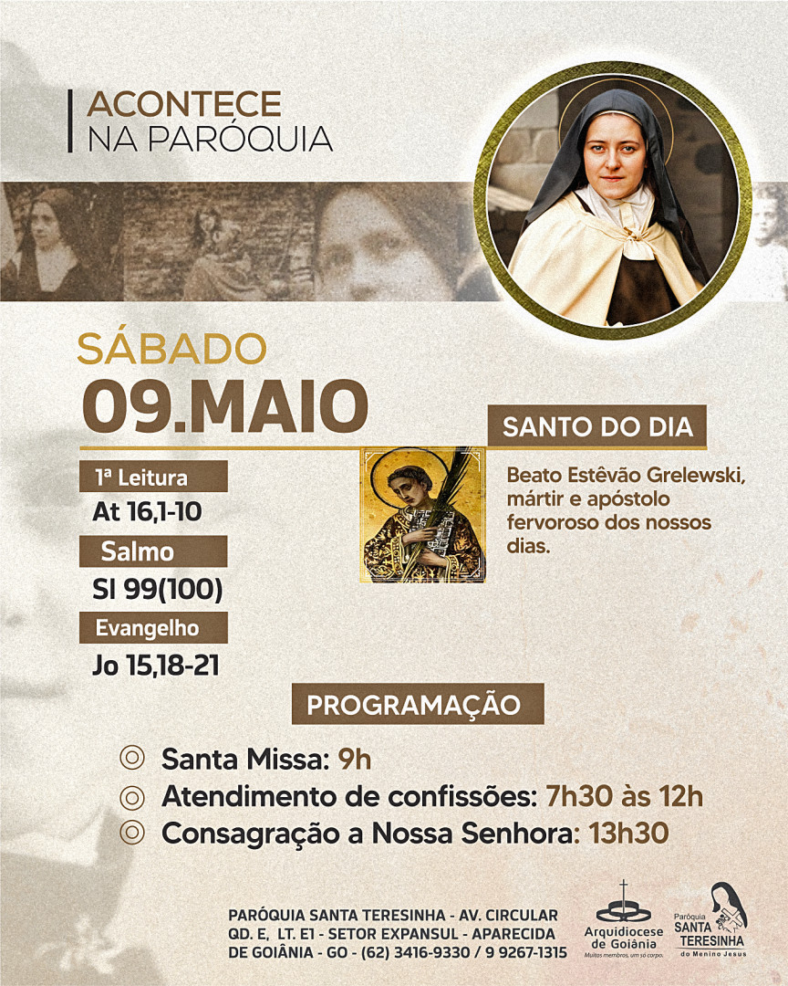 Programação dia- 09/05