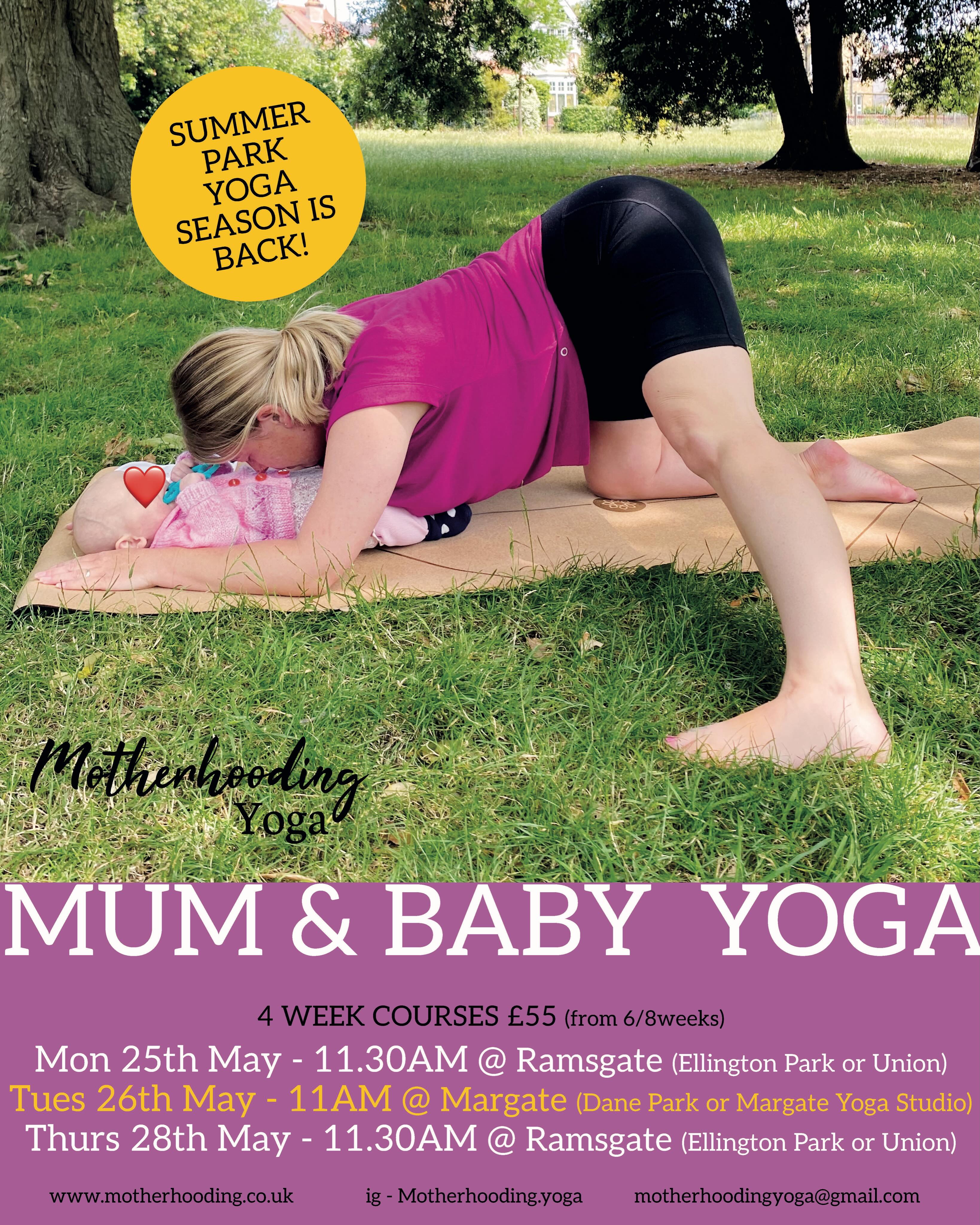Our summer series is back!!!!
Mum and Baby Yoga will be hitting up the parks of Thanet in both Margate and Ramsgate.
On sunny days we will either be at Ellington Park or Dane Park, and on rainy chilly days we will retreat to our homes at @unionramsgate and @margate_yoga_studio
—-
I’m a doula, Antenatal Educator & Birthlight qualified yoga teacher and I’ve supported hundreds of women through both their Prenatal and Postnatal yoga journey.
The course is designed to empower you through movement, reconnecting you with your body and mind, supporting you physically by nurturing and strengthening your new body. It’s a great way to bond with your baby & give them a little treat with a baby massage. You’ll get to meet other local Mamas.
Courses include a *FREE hot herbal tea to share with new friends after class @hightidesocialcafe on Tuesdays or @hellounioncafe on mondays and Thursdays
*with every food purchase
——-
Suitable from 6/8 weeks postnatal
——-
#mumandbabyyoga #babyyoga #mumyoga #postnatalyoga ramsgate margate thanet mum baby newmum yoga