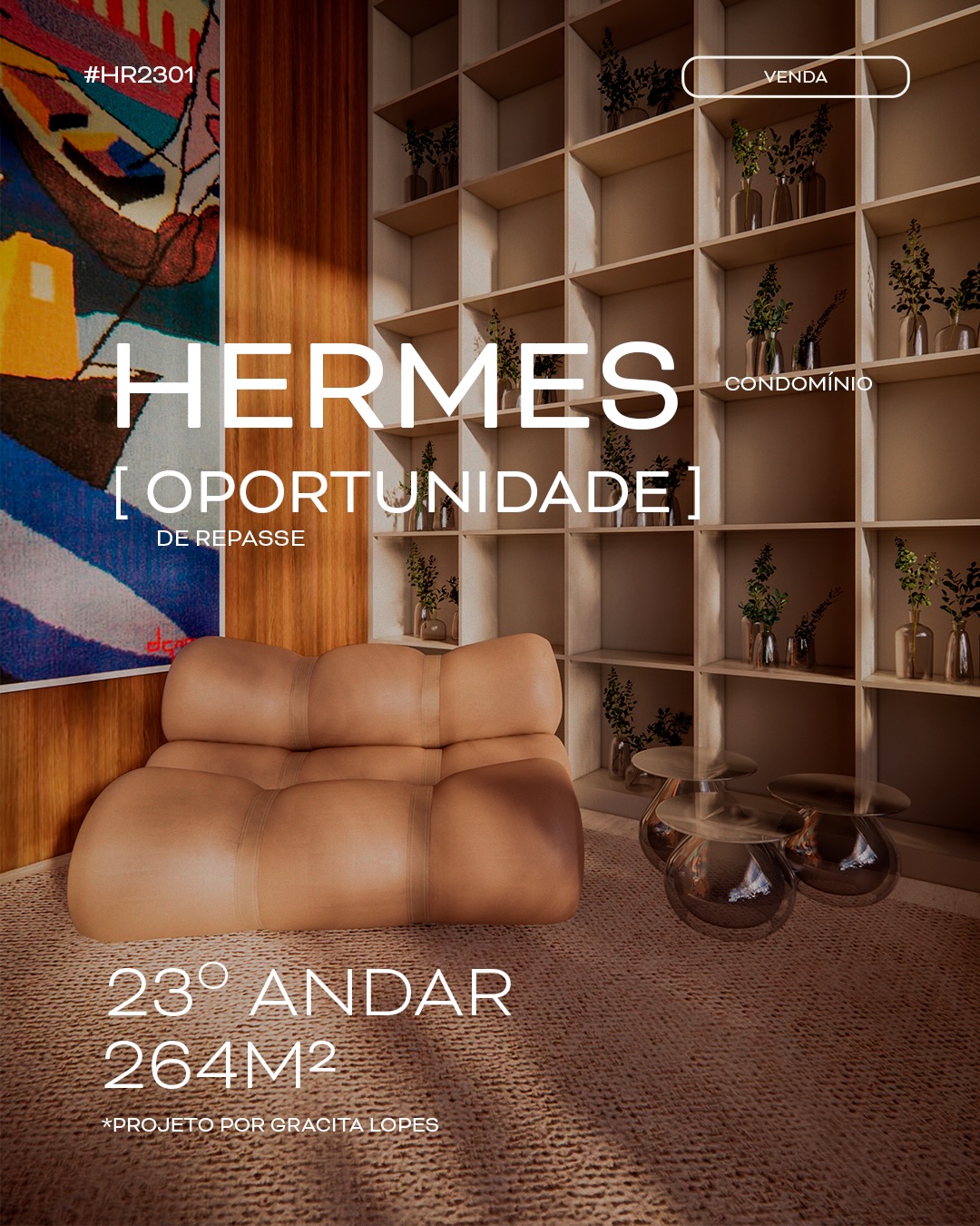 HERMES. Andar Alto.
Muito mais que uma resposta ao presente, o projeto do #HERMES é um compromisso com o futuro; a materialização de espaços que não apenas encantam visualmente, mas também proporcionam experiências sofisticadas e alinhadas com as demandas que emergem a cada dia.
· Entrega próxima
· 264m2 | 4 vagas
· Oportunidade de repasse no 23º andar
· Condições sob consulta
Ref.: ATL003
Construção: @atlantisconstrucoes
Mais informações: (84)98681-3322
#HERMES #ItHomesProperties #CuradoriadeImóveis #ImóveisExcepcionais