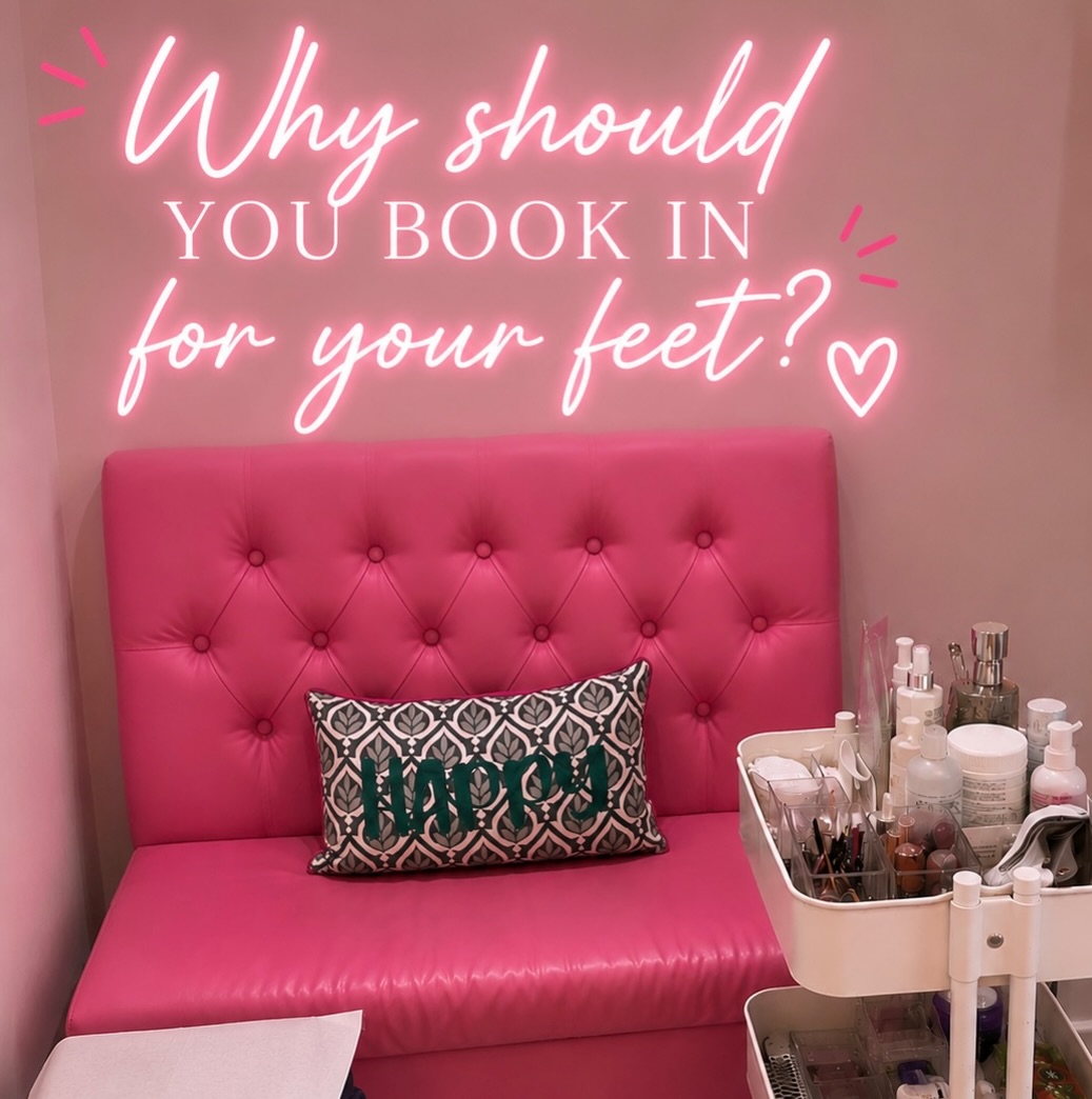 Looking after your feet is so important!!! 👣💕
Your feet carry you every single day, yet they’re often the most neglected part of self-care. Regular foot care doesn’t just keep your toes looking pretty… it helps prevent hard skin, cracked heels, dryness, discomfort, and keeps your feet feeling healthy, soft, and refreshed ✨
Taking care of your feet can also improve comfort when walking, reduce pressure build-up, and give you time to properly relax and switch off from busy everyday life 🤍
We offer treatments to suit everyone:
💕 Classic pedicure — including a soak, scrub & moisturise for soft, refreshed feet
💕 MediHeel pedicure — including a callus peel, soak, scrub & moisturise to target hard skin and leave your feet feeling silky smooth
💕 Gel polish toes — perfect if you just want tidy, fresh-looking toes with long-lasting colour
Whether you’re due some self-care, struggling with dry feet, or just want to feel more confident in sandals, regular foot care really does make a difference 👣✨
✨ Book your appointment via the link in our bio ✨