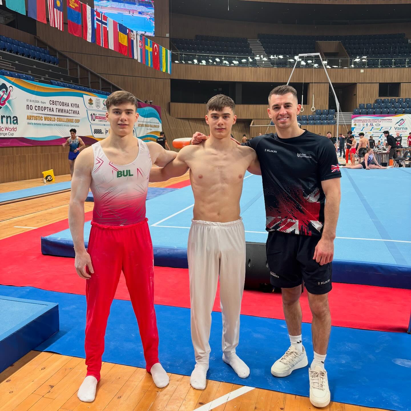 A massive good luck to our Senior gymnasts Max Whitlock, Yoan Ivanov and David Ivanov at the Varna World Challenge Cup this week!
Qualifications start today - let’s go guys! 🇬🇧 🇧🇬 💪