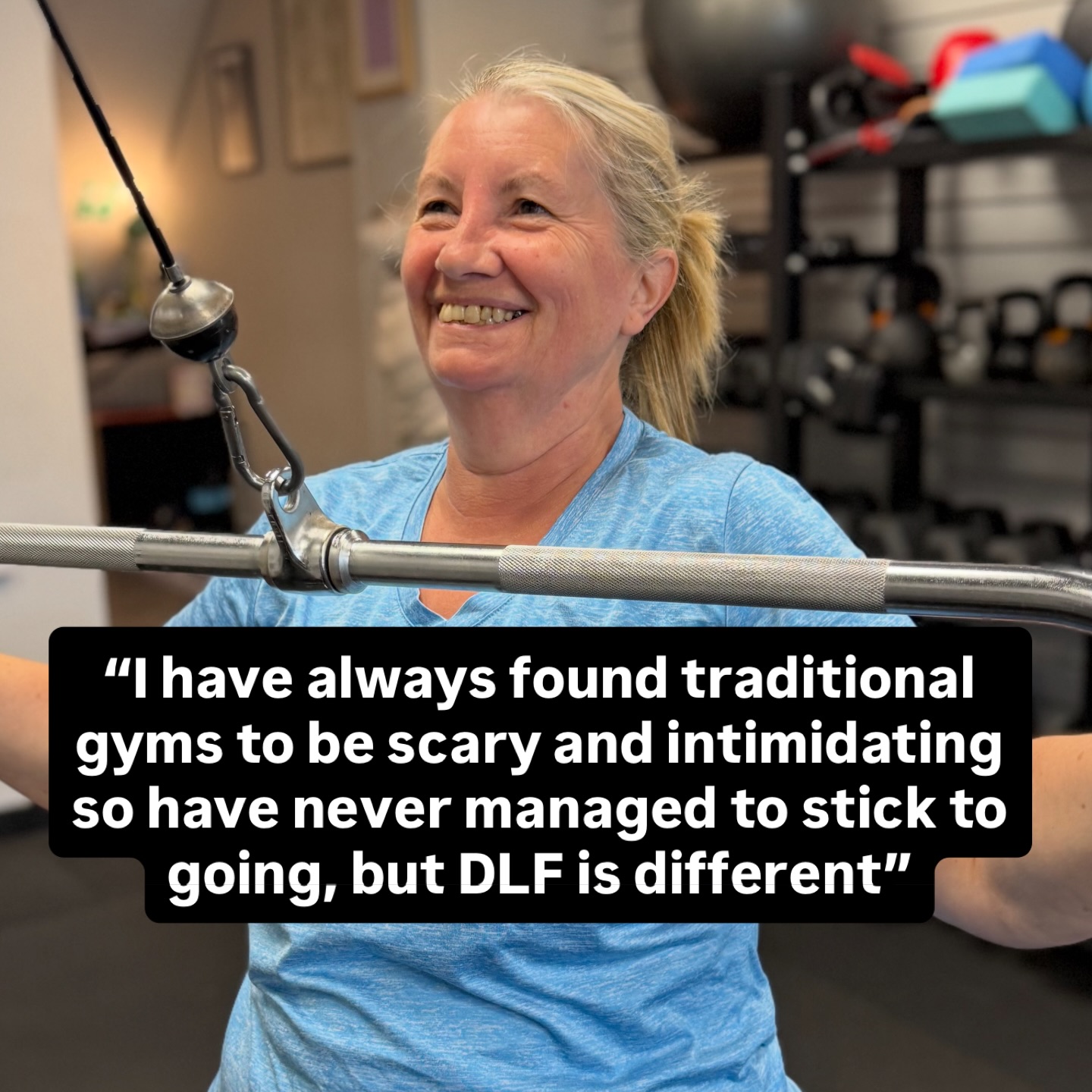 Meet fabulous DLF member, Collette 👋
She joined us in January on our 6-week trial because she wanted to “Start to improve my fitness and strength.”
Collette hasn’t looked back! She’s fitter, stronger, and for the first time ever she actually looks forward to exercise 🙌
Here’s a recent review she left us….
“I never thought I would say this, but I actually look forward to my gym sessions now. I have always found traditional gyms to be scary and intimidating so have never managed to stick to going, but DLF is different. All of the instructors are friendly, knowledgeable, ‘real’ women, who encourage everyone to push themselves and to get the most from their sessions. Everyone is SO friendly, from the instructors to the women in the group and Rolo the delightful doggy. I would highly recommend DLF to anyone.”
Thanks so much Collette 💜 You’re amazing! 💪🧡
If you’ve always found gyms intimidating, but you want to get stronger and fitter, message us now and we’ll send you details of our 6 week trial for our BRAND NEW STUDIO opening in June! 🤩 Be quick as spaces are limited!
#teamdlf #agestrong #fitnesscommunity #downhammarket