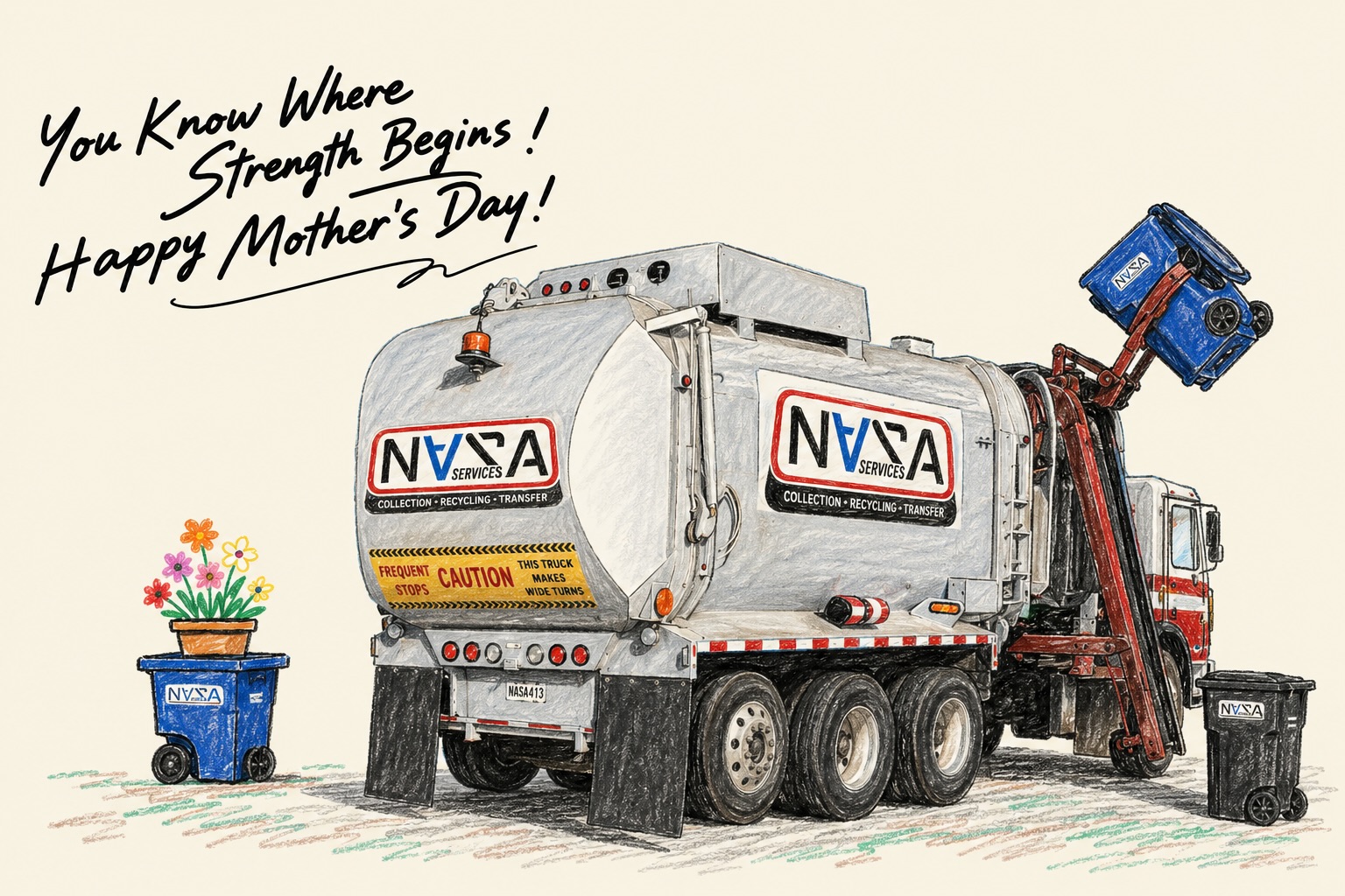Happy Mother’s Day from NASA Services 💙 Wishing every mom a beautiful day filled with love, appreciation, and maybe a little less heavy lifting.