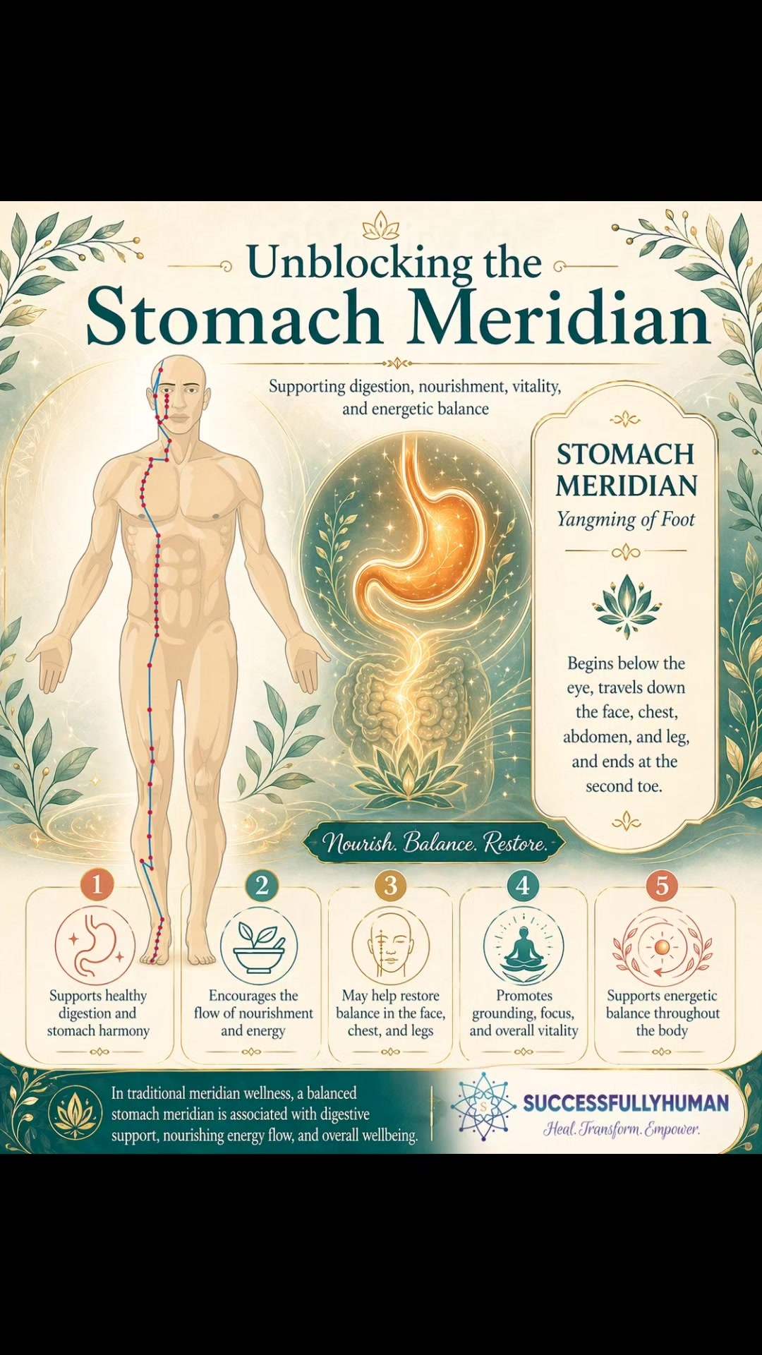 Did you know the Stomach Meridian is traditionally connected to digestion, nourishment, vitality, and energetic balance? 🌿✨
When this pathway feels blocked, it may affect how we process not only food, but also energy, emotions, and life itself.
📲DM us to learn more on how SuccessfullyHuman can help you
#SuccessfullyHuman #HolisticWellness #EnergyHealing #MeridianWellness #DigestiveHealth #NaturalHealing #MindBodyBalance #HolisticHealth
¿Sabías que el Meridiano del Estómago está tradicionalmente conectado con la digestión, la nutrición, la vitalidad y el equilibrio energético? 🌿✨
Cuando esta vía se siente bloqueada, puede afectar la manera en que procesamos no solo los alimentos, sino también la energía, las emociones y la vida misma.
📲Envíanos un DM para aprender más sobre cómo SuccessfullyHuman puede ayudarte.
#SuccessfullyHuman #BienestarHolístico #SanaciónEnergética #BienestarDeMeridianos #SaludDigestiva #SanaciónNatural #EquilibrioMenteCuerpo #SaludHolística