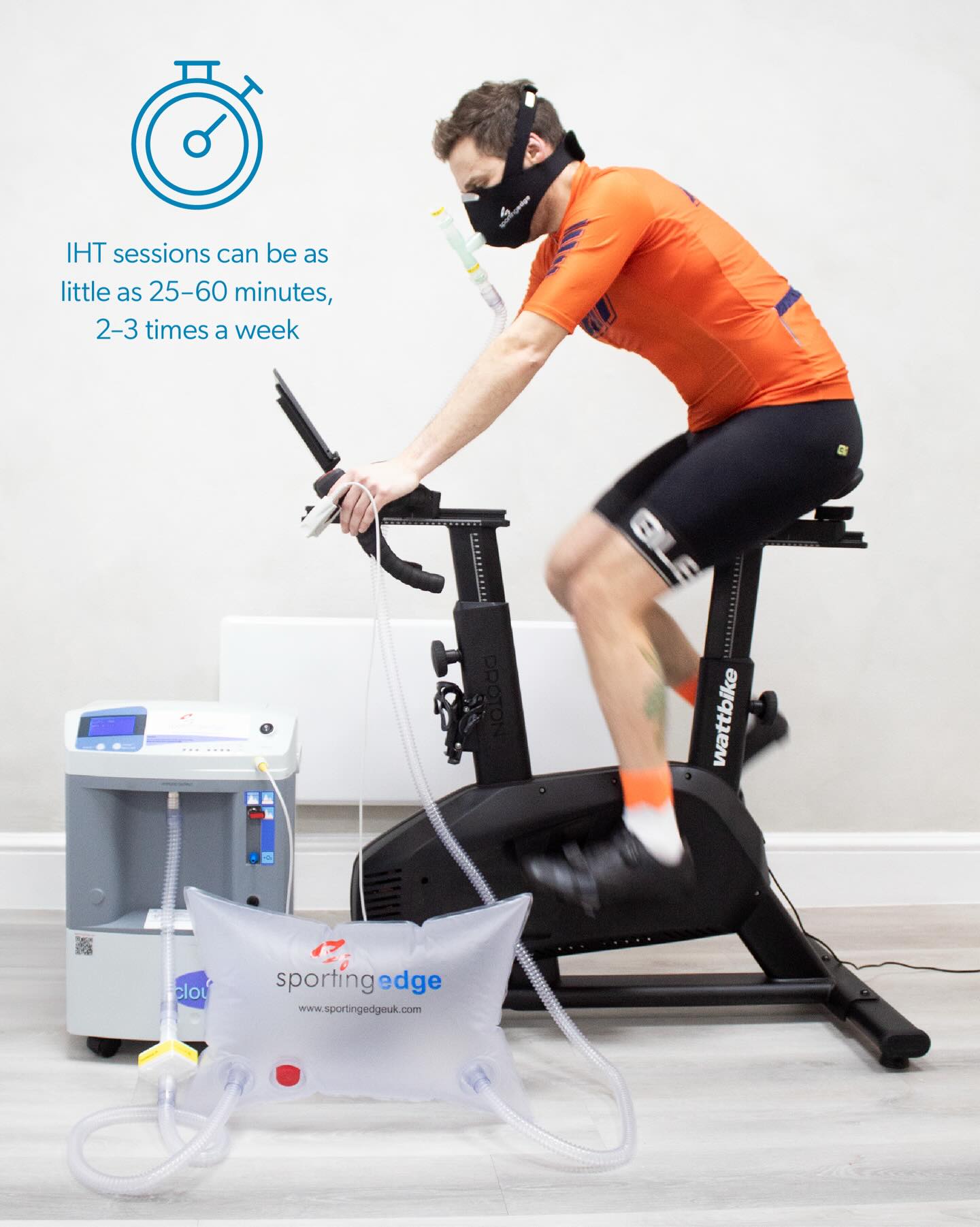 You don’t need to live on a mountain to get the benefits of altitude training.
Intermittent Hypoxic Training (IHT) with the Cloud9 system brings the mountain air straight to your home or gym, and the results are impressive.
Improve your performance and endurance without adding hours to your training schedule.
⏱️ Time efficient: You only need 2–3 sessions per week to see significant physiological adaptations.
👍 Convenient: No travel, no altitude sickness, and no complicated setups. Just pure, science-backed performance gains from the comfort of home.
⚡️ Quick sessions: Each session lasts between 25–60 minutes or it can be part of a longer ride or brick session.
Work smarter, not harder...
By breathing reduced-oxygen air, your body works harder at a cellular level, improving your oxygen efficiency and endurance. Whether you’re a pro athlete or just looking for that extra edge, IHT is the ultimate tool for higher output and better recovery.
Check out our website or get in touch for more info.
#cloud9system #altitudetraining #hypoxictraining #intermittenthypoxictraining #trainsmart