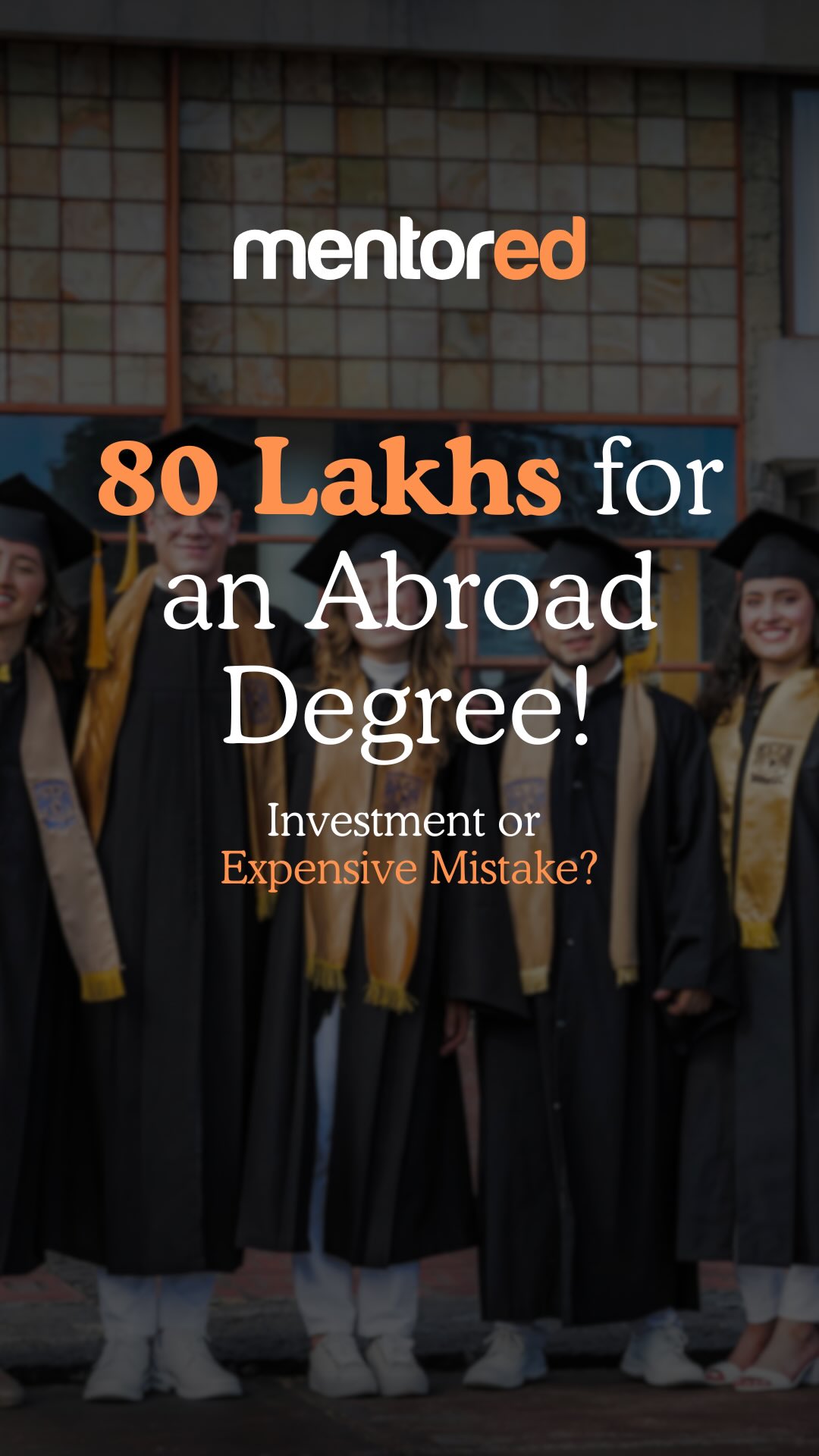 ₹80 lakhs on a foreign degree — investment or expensive mistake?
Most students find out the answer after they graduate.
The ones who win? They planned the ROI before they even applied.
Here’s the shift happening right now —
Smart applicants aren’t just chasing prestige anymore. They’re asking:
→ Which field has global demand?
→ Which country actually hires internationals?
→ How fast can I break even?
That’s why CS, Data Science, Engineering & Finance are dominating study abroad choices today.
That’s why the US, UK, Canada & Australia aren’t just dream destinations — they’re calculated ones.
₹40–80 lakhs is not a small bet.
So don’t place it blind.
The right country + the right field + the right strategy = a degree that pays you back.
Anything less? It’s just an expensive piece of paper.
🎯 Serious about studying abroad and want to map your ROI from Day 1? Book a free consultation with Mentored.
Link in bio. One conversation can change the entire trajectory of your investment.
#StudyAbroad #StudyAbroadLife #InternationalStudents #StudyInUSA #StudyInUK
