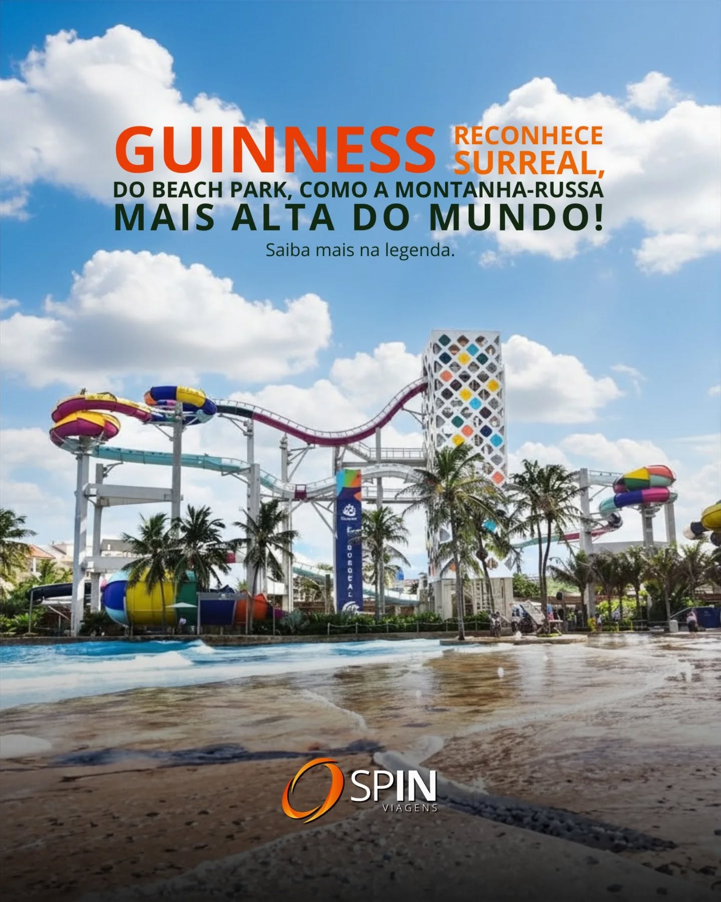 🎢 28 metros. 42 km/h. Certificado pelo Guinness. Feito no Brasil.
O Surreal, do Beach Park no Ceará, acaba de ser oficialmente reconhecido pelo Guinness World Records como a montanha-russa aquática mais alta do mundo, superando o recorde americano que durava desde 2021. 🌍🏆
São mais de 340 metros de percurso, 77 segundos de pura adrenalina, velocidades que chegam a 42 km/h e um big drop de 7 metros. Tudo isso com vista panorâmica do litoral cearense antes da primeira descida. 🌅
E o melhor: isso está aqui, no Brasil. Acessível. Inesquecível.
Na SPIN Viagens, montamos roteiros completos para o Ceará com hospedagem premium, transfers e ingressos para você viver essa experiência do jeito certo. ✨
📲 Fale com a gente e descubra como incluir o Beach Park no seu próximo roteiro nacional.
.
Siga nossas dicas para uma viagem sem preocupações e para saber mais é só clicar no link da bio! 📲
.
.
.
#SPINViagens #Viagem #PlanejamentoDeViagem #Turismo #Destino