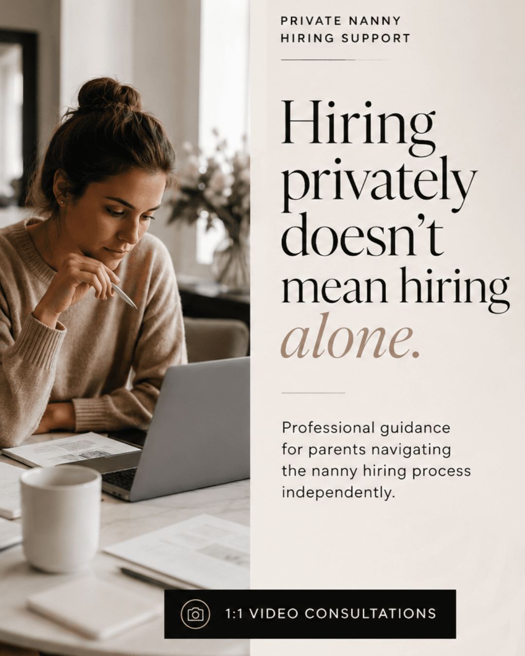 Not every family wants to use a full placement agency service, but hiring privately still comes with important decisions.
Our Nanny Hiring Guidance consultations are designed for families who plan to manage their own nanny search but would value professional support throughout the process.
During a private consultation, we can advise on:
• interview structure and candidate assessment
• red flags and suitability concerns
• contracts, expectations and trial periods
• salary guidance and role structure
• long-term compatibility considerations
Particularly useful for families unfamiliar with the UK nanny hiring process, or those wanting added reassurance before making an important hiring decision.
For further information, please contact us directly.