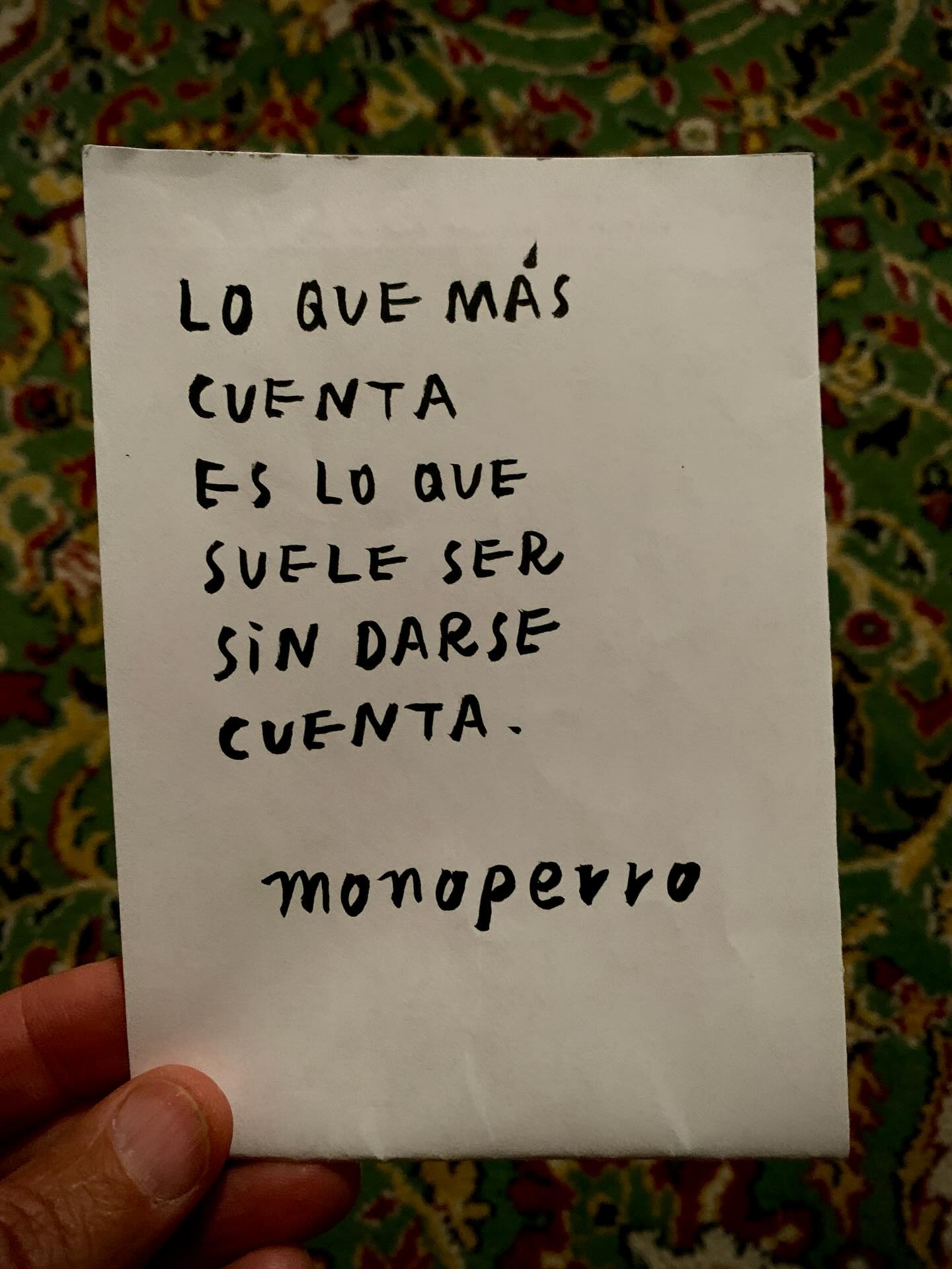 Lo que más
cuenta
es lo que
suele ser
sin darse
cuenta.
#cancamusas
#elclubimperfecto
#ultralkymia