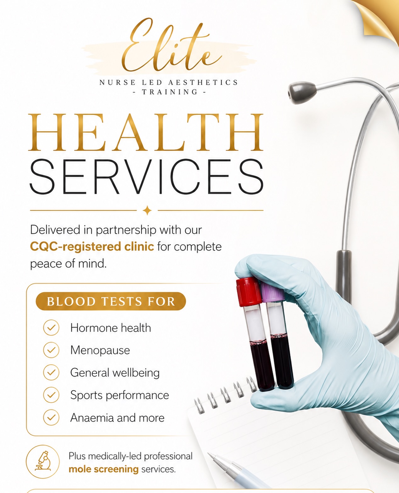 🩺 Your health deserves more than a quick Google search…
At Elite Nurse Led Aesthetics, we now offer professionally-led health services in partnership with our CQC-registered clinic — giving you complete peace of mind. 🤍
Our services include blood testing for:
✔️ Hormone health
✔️ Menopause
✔️ General wellbeing
✔️ Sports performance
✔️ Anaemia & more
We also offer medically-led professional mole screening services.
✨ Fast. Professional. Nurse-led care you can trust.
📍 Wakefield
📩 DM us today to enquire or book your appointment. Your health is our priority.
#HealthServices #BloodTesting #WakefieldClinic #EliteNurseLedAesthetics #HormoneHealth