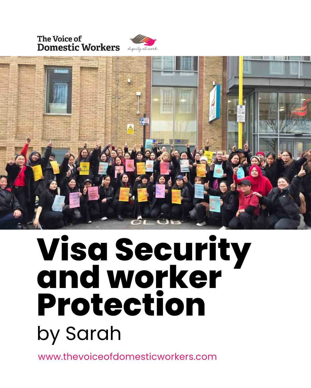 Some rights are more than policies, they are protection, stability, and peace of mind.
Back in February 2026, Sarah shared an important reminder about the connection between visa security and the protection of domestic workers. Her blog reflects the realities many workers face when their safety and future depend on secure legal rights and fair treatment. Behind every conversation about visas are real people seeking dignity, protection, and the chance to live without fear.
Take a moment to revisit Sarah’s powerful message and reflect on why worker protection matters. Read here:
https://www.rfr.bz/i95c233
#VODW #VisaSecurity #WorkerProtection #DomesticWorkers #MigrantRights #VoicesThatMatter #StandInSolidarity