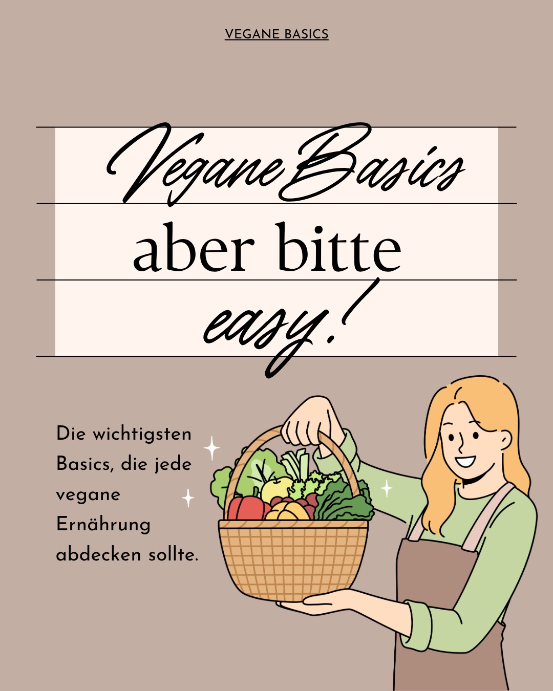 Vegane Ernährung wirkt am Anfang oft kompliziert.
Ist sie aber nicht, wenn du die Basics kennst. 🌱
Mit ein paar einfachen Grundregeln kannst du deine pflanzliche Ernährung gut strukturieren und typische Fehler vermeiden.
Besonders wichtig: Nicht nur Lebensmittel, sondern auch kritische Nährstoffe im Blick behalten.
Denn eine vegane Ernährung kann sehr gesund sein, wenn sie gut geplant ist.
Wenn du unsicher bist, ob deine Ernährung alle wichtigen Nährstoffe abdeckt oder welche Supplemente für dich sinnvoll sind, lohnt sich eine individuelle Begleitung.
Ich unterstütze dich dabei gerne. 🌿
Speicher dir diesen Beitrag als kleinen Guide für deinen Alltag.