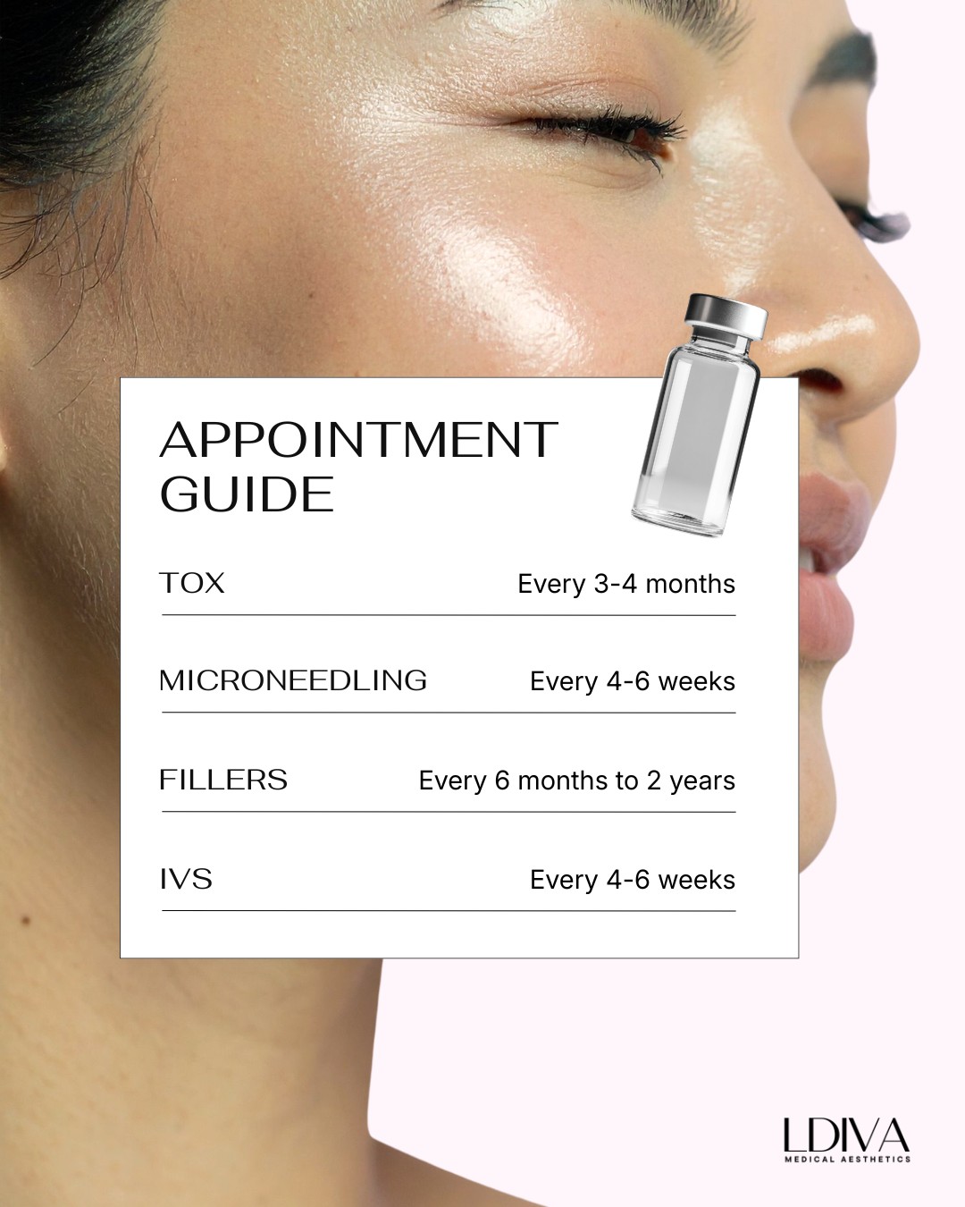 Your LDIVA appointment guide! ✨ Save this one for later.
A lot of these treatments aren’t one and done. They’re meant to be maintained based on how your body responds and your goals.
Learn more about our aesthetic treatments through our link in bio!
🔎 Kingston & Ottawa, ON
#ottawamedspa #kingstonmedspa #botoxottawa #microneedlingcanada #kingstonfillers