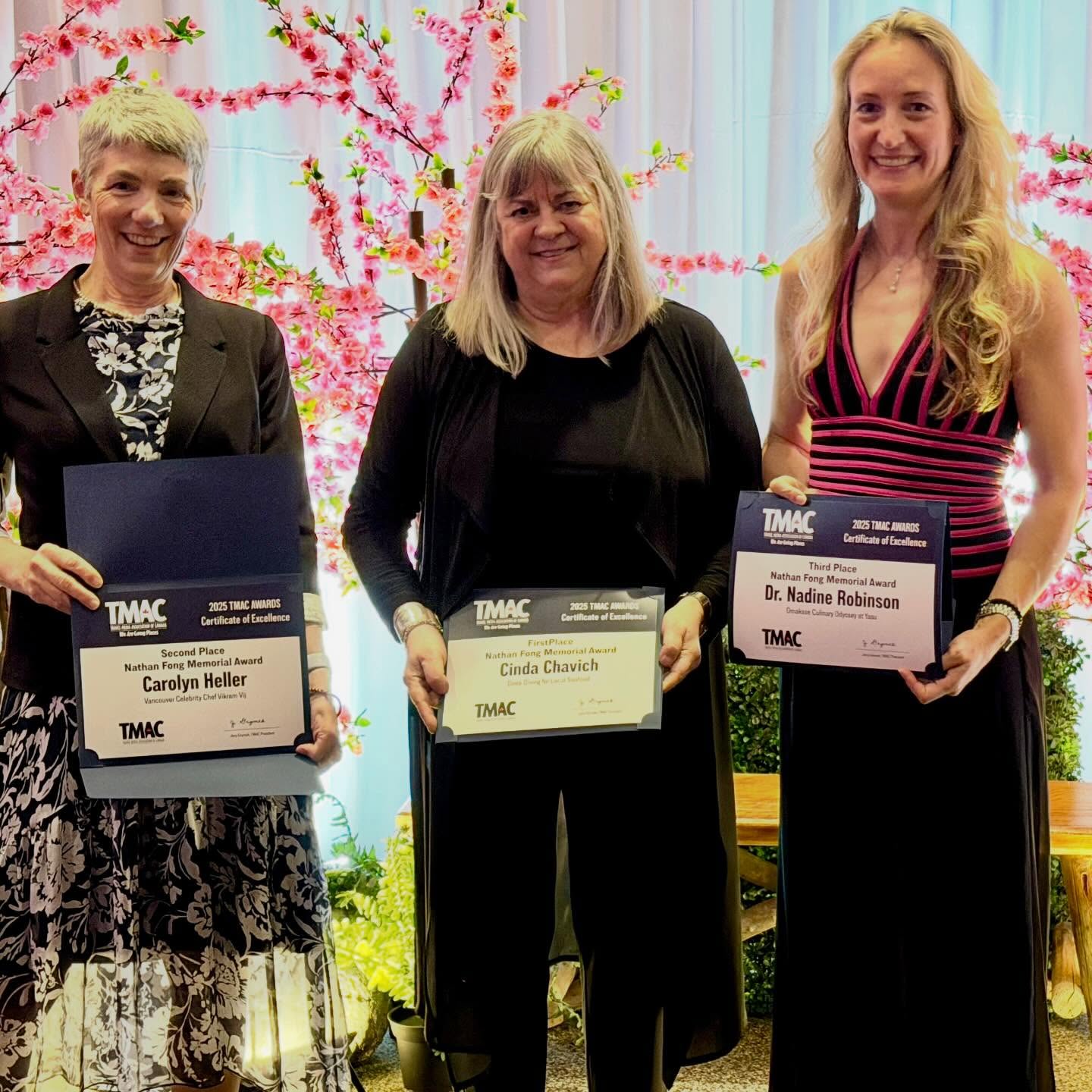 I attended the TMAC (travel media association of Canada) conference this week, connected with old friends and colleagues, and I’m happy to report that I came home with two national awards for my culinary travel writing - honourable mention for a piece about foraging with chefs on Vancouver Island for @boulevardmagazinevic and first place in the Nathan Fong award, for a deep dive into the local dive fishery, published in @ediblevancouver magazine. That was an especially lovely award for me, dedicated to a late great B.C. food writer and culinary pro, which celebrates the Asian community in Canada. So congratulations to all, thanks to my editors, and look forward to more stories soon from my adventures in Richmond, home to some of the finest Asian cuisine in Canada! #tmacawards #eatinrichmondbc @travelmediaca #bcdivefishery @diverscatchbc
