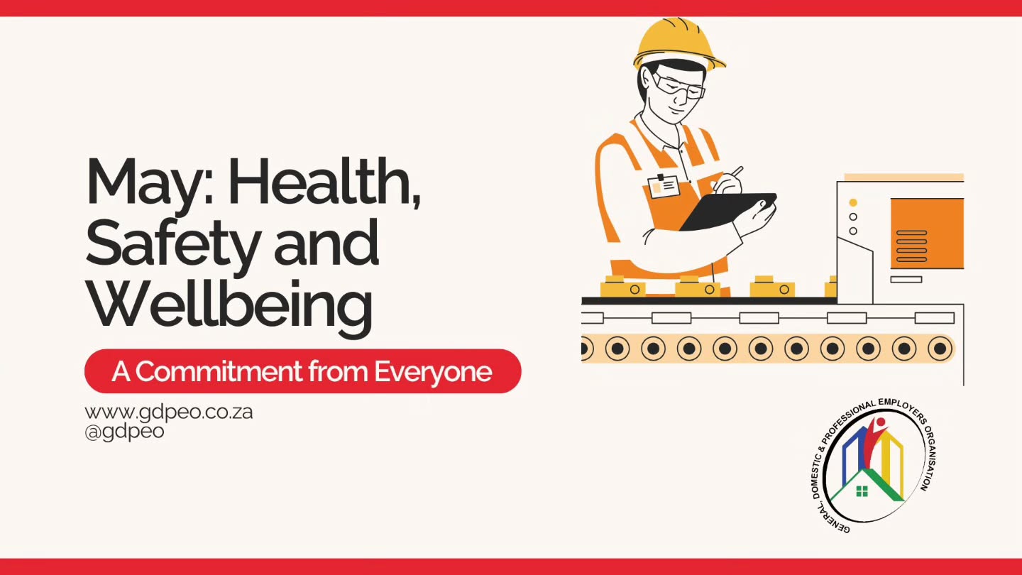 This May, we focus on creating safer, healthier, and more supportive workplaces. From health and safety compliance to employee wellbeing, employers play a critical role in protecting people and promoting productive work environments.
#HealthAndSafetyMonth #WorkplaceWellbeing #OHSCompliance #GDPEO #safeworkplace