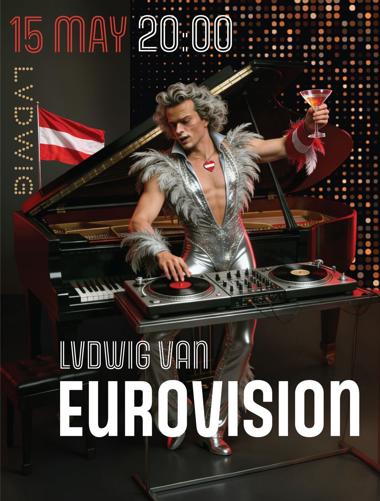 Save the date: Friday, May 15 🖤🎤💃🏽🕺
Join us at Lvdwig Bar for a European Song Contest Night with DJ Jay Brown 🎶🍸
Spinning iconic classics from past Eurovision winners
Friday, 15.5. | 19:30 – 01:00
No ESC show that night — so we’re creating our own stage 🤭😍
Cocktails, music & a night worth 12 points.
See you at LVDWIG BAR 🫶🏼🍹