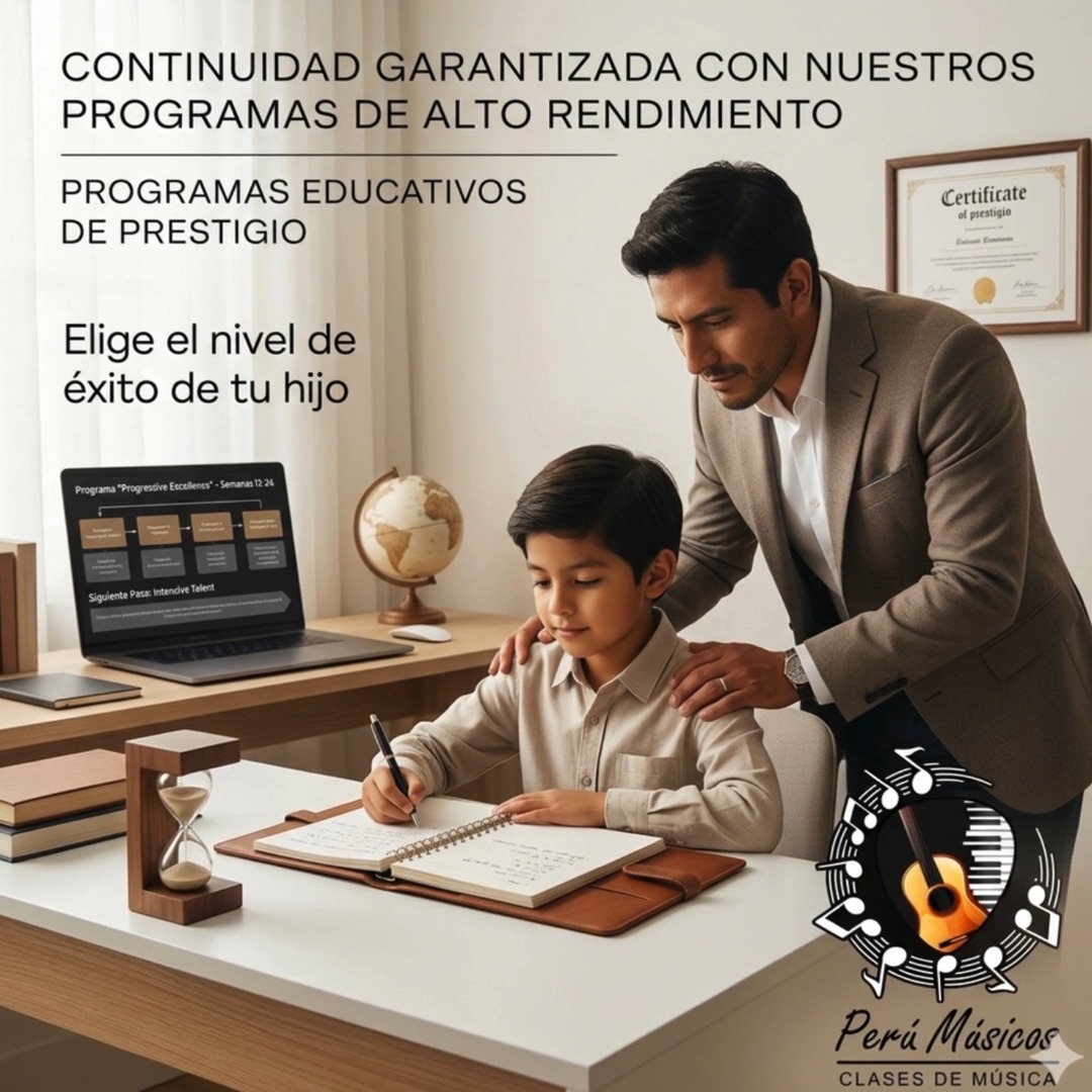 🥰¿Deseas que tu hijo/a desarrolle su máximo potencial artístico y personal? No te conformes con simples "clases de música". En Perú Músicos, te ofrecemos una formación integral que transforma vidas.
🎹Nuestra "Escalera de Valor" está diseñada para guiar a tu hijo/a en un camino de crecimiento continuo, adaptándose a sus necesidades y aspiraciones. No se trata solo de aprender a tocar un instrumento, sino de cultivar disciplina, sensibilidad artística y confianza en sí mismo.
❤Imagina a tu hijo/a desbordando alegría al dominar un instrumento, expresando sus emociones a través de la música y desarrollando habilidades que le servirán para toda la vida. Nuestra metodología PNL, aplicada a la música, potencia el aprendizaje y la conexión emocional, garantizando resultados visibles.
🧐No elijas un "precio", elige el "nivel de éxito" para tu hijo/a. Explora nuestra "Escalera de Valor" y contáctanos para una asesoría personalizada. ¡Invierte en su futuro hoy mismo!
www.perumusicos.com
Reserva tus clases al Whatsapp https://wa.me/51922168421 y https://wa.me/51984150584 ¡RESERVA TUS CLASES AHORA!
#PeruMusicos #EducacionMusical #PNLyMusica #PotencialInfantil #ClasesDeMusica #MusicaYEducacion #FormacionIntegral #HijosFelices #DesarrolloPersonal #MusicaLima #ClasesDeMusicaOnline