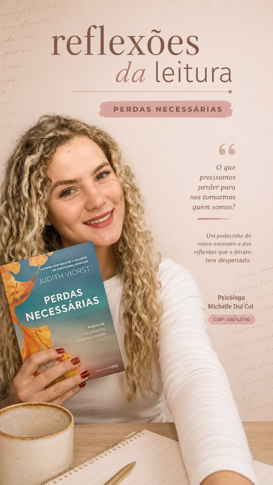 Um pedacinho do nosso encontro de leitura de Perdas Necessárias, da Judith Viorst 💭
Nesse vídeo, compartilho algumas reflexões sobre desejo, repressão, complexo de Édipo, neurose do sucesso e os lutos que vivemos ao longo da vida, inclusive aqueles que surgem quando deixamos partes de nós pelo caminho.
Nos acompanhe nessa leitura todas as terças-feiras às 20:00 horas! Esperamos por você 💭