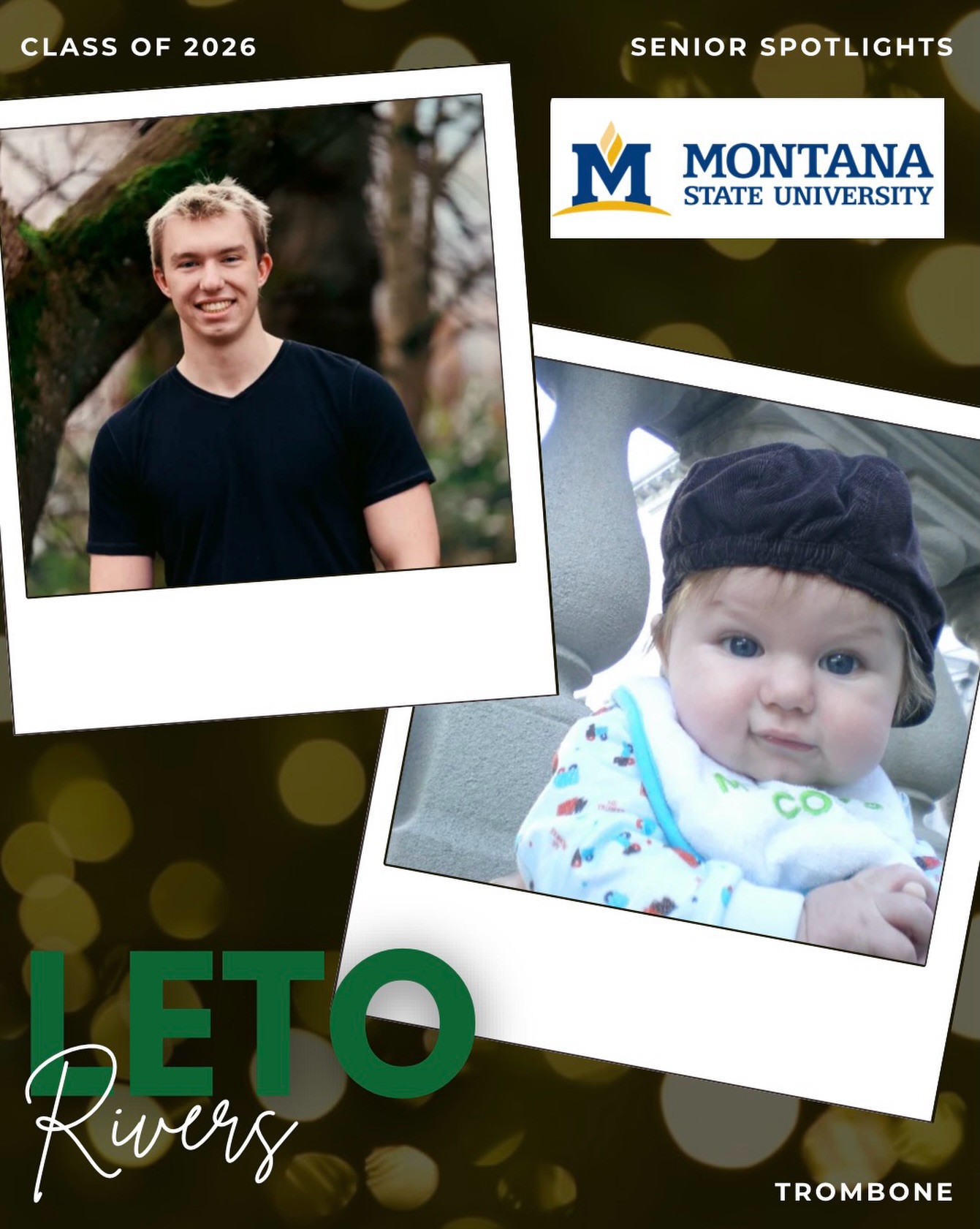 🎓 BAND SENIOR SPOTLIGHT 🎶
Next we’re celebrating Leto Rivers!
Leto plays trombone and performs in Jazz Band, Wind Ensemble, Symphony, BYSO, and SYSO. Their favorite band memory was the trip to New Orleans, and serving as our trombone section leader they’ve brought some amazing musicianship and much laughter to every ensemble they’ve been a part of.
After graduation, Leto will attend Montana State University to study Industrial Systems Engineering 🚀
Congrats Leto!