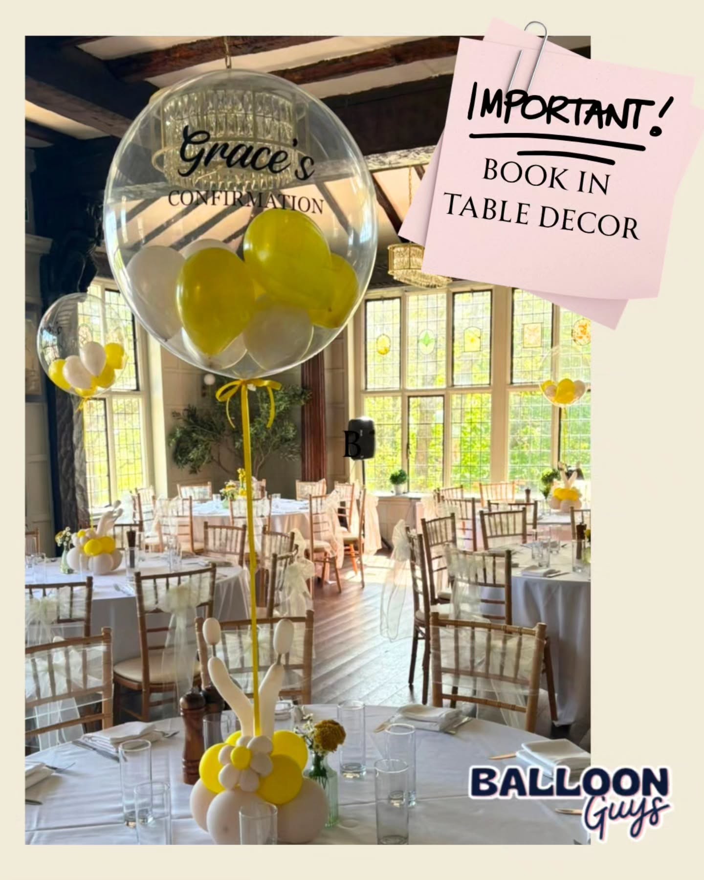 The Finishing Touch ✨
You’ve picked the perfect venue, the menu is set, and the guest list is ready - but there’s one thing that truly ties the whole room together & makes the venue truly feel personal it's bespokely made Deco Bubbles
Check out these bespoke deco bubble balloon centerpieces we put together for Grace’s Confirmation!
To really finish a venue off nicely, you need that extra bit of height and colour to draw the eye up.
This setup at the stunning @themanorelstree looked absolutely incredible with the light hitting those clear bubbles.
Don't leave your tables looking bare!
It’s the little details that turn a beautiful room into a stunning moment. Not forgetting the Ig ready photos.
Ready to level up your next event?
💻 Book your decor in at: Balloonguys.co.uk
#confirmationideas #manorelstee # #TableCenterpieces #Eventselstree #balloonGuyscompany