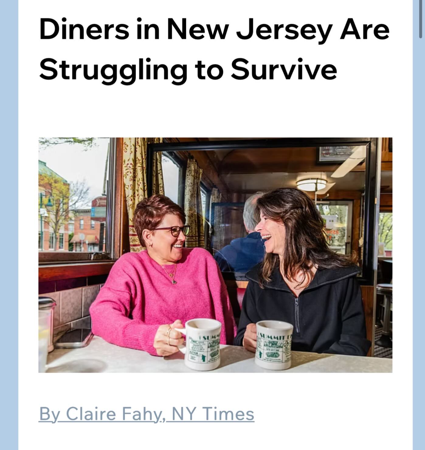 “It would be really a shame if these diners just slowly vanished, and we didn’t have these kind of universal places that are part of the DNA of New Jersey,” said Senator Moriarty. READ MORE: https://www.servingsouthjersey.com/post/diners-in-new-jersey-are-struggling-to-survive