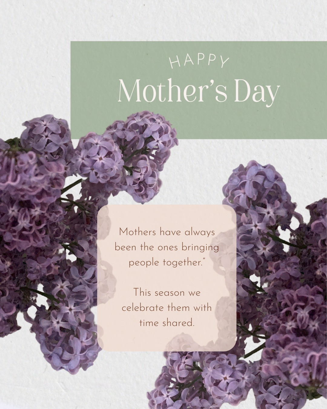 Mothers have always been the ones bringing people together. Holding space, nurturing connection, and creating a sense of home wherever they are.
This Mother’s Day, we’re celebrating them in the simplest way: with time shared, meaningful conversations, and moments spent together.
Because the best gift has always been presence.
Happy Mother’s Day 🤍