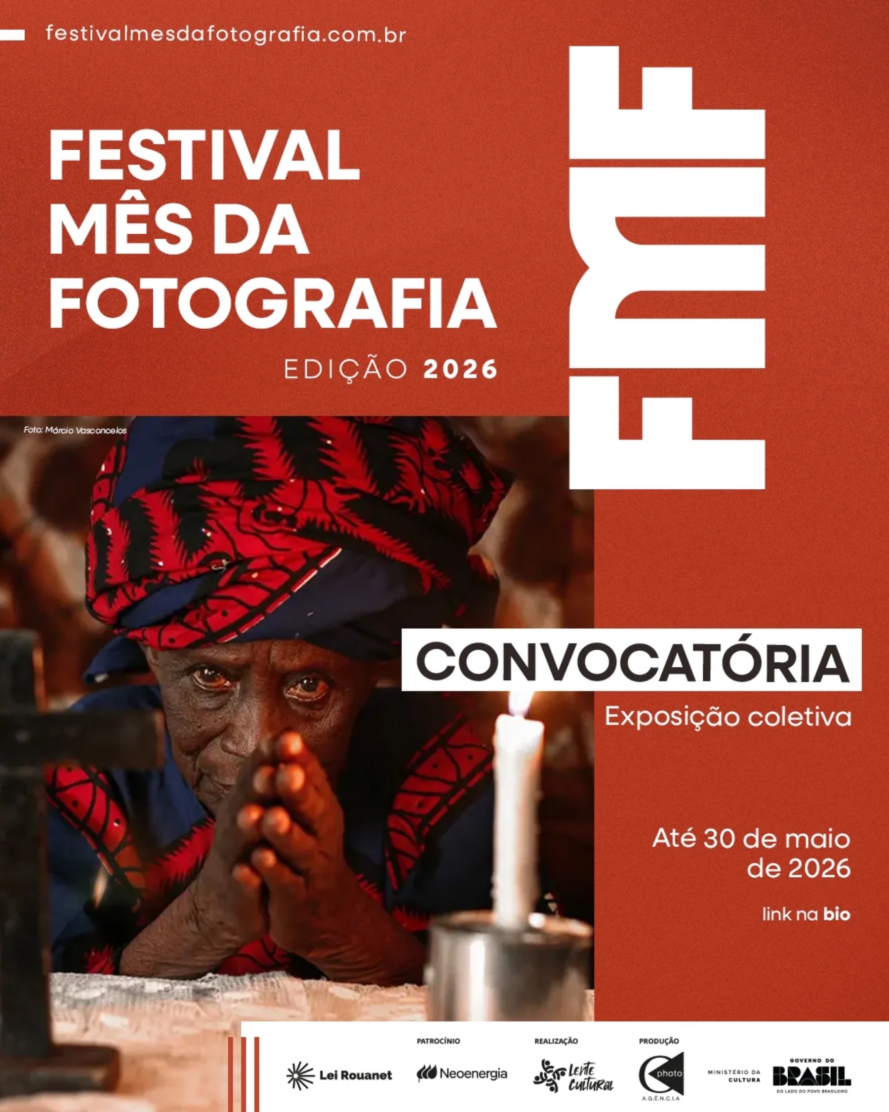 OPEN CALL ▶️ @festivalmesdafotografia
•
📸 ATENÇÃO, FOTÓGRAFOS/AS E ARTISTAS VISUAIS!
Estão abertas as inscrições para a Convocatória da Exposição Coletiva do Festival Mês da Fotografia - Edição 2026! 🎞️✨
Quer ver seu trabalho fazendo parte de um dos maiores encontros fotográficos do país? Esta é a sua oportunidade de compartilhar seu olhar e integrar nossa mostra oficial.
📅 Prazo: Até 30 de maio de 2026.
🔗 Como participar? Todas as informações e o formulário de inscrição estão disponíveis no link da nossa bio.
Não deixe para a última hora! Marque aqui aquele amigo fotógrafo que não pode perder essa chance. 👇
#MêsDaFotografia #FMF2026 #Convocatória #FotografiaBrasileira #ArteVisual ExposiçãoColetiva FotoGrafia