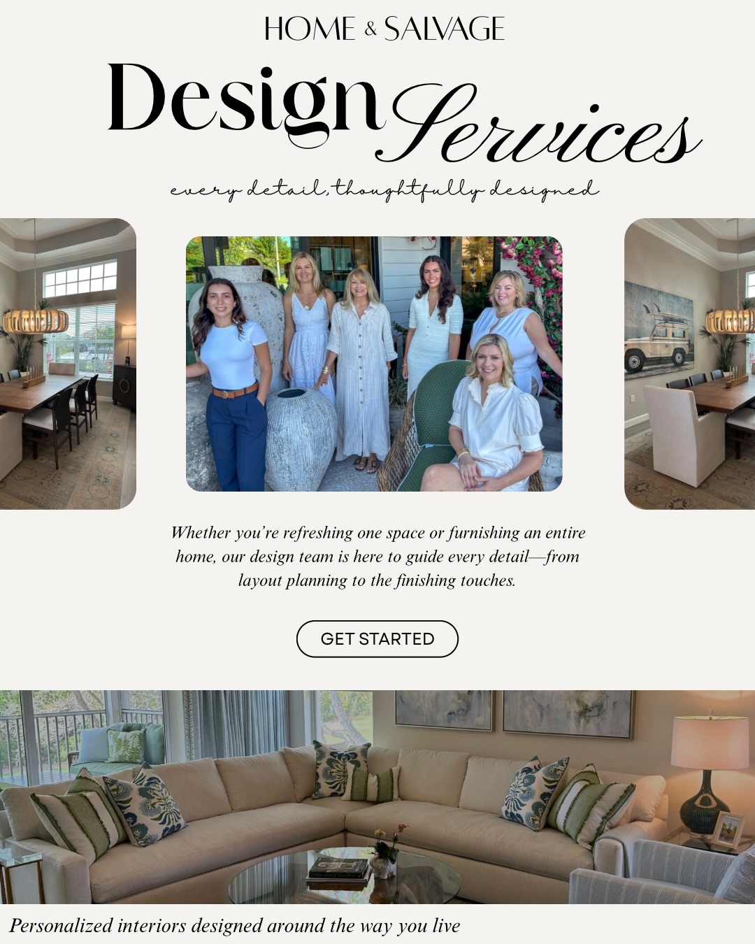 Design should feel personal—not overwhelming 🤩
Whether you’re furnishing an entire home, refreshing one room, or searching for the perfect finishing touches, our design team is here to guide you every step of the way!
From custom floor plans and mood boards to special order fabrics, styling, and one-of-a-kind custom pieces, we help bring spaces to life in a way that feels uniquely yours.
Interested in working with our team? Stop by the store of message us to learn more about our design services 📩
#naples #florida #interiordesign #smallbusiness #localbusiness
