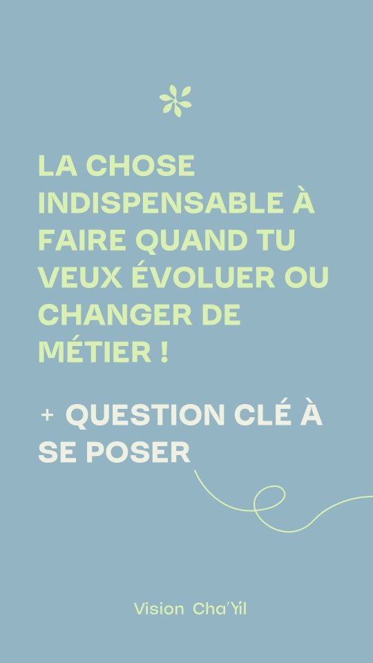 Connaître sa motivation à changer de phase dans sa vie pro est primordial. Les difficultés frapperont toujours. Mais quelle est cette raison clair et précise qui te pousserait à te battre jusqu'au bout pour ton projet.
Abonne-toi si tu es en réflexion professionnelle !
---
#coachingcarrière #reconversionprofessionnelle #evolutionpro #flouprofessionnel