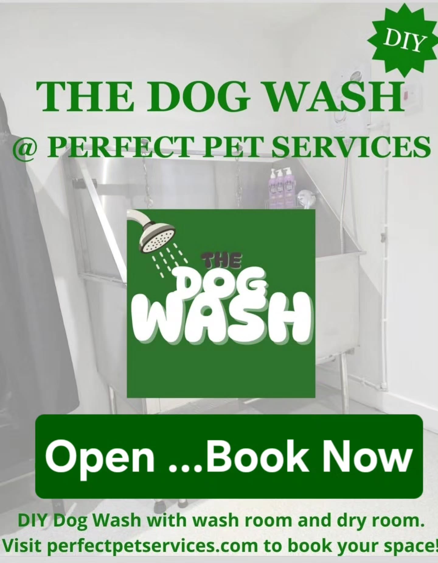 Book the DIY Dog Wash at Perfect Doggy Daycare in Llanvaches, Penhow. Indoor secure wash and dry room www.perfectpetservices.com