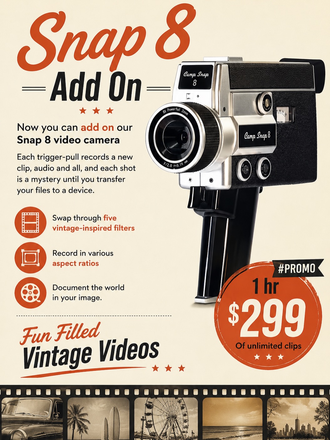 We love bringing something fun, new, and exciting to your event! What a great addition—let the good times roll! Book this add-on now.🎥