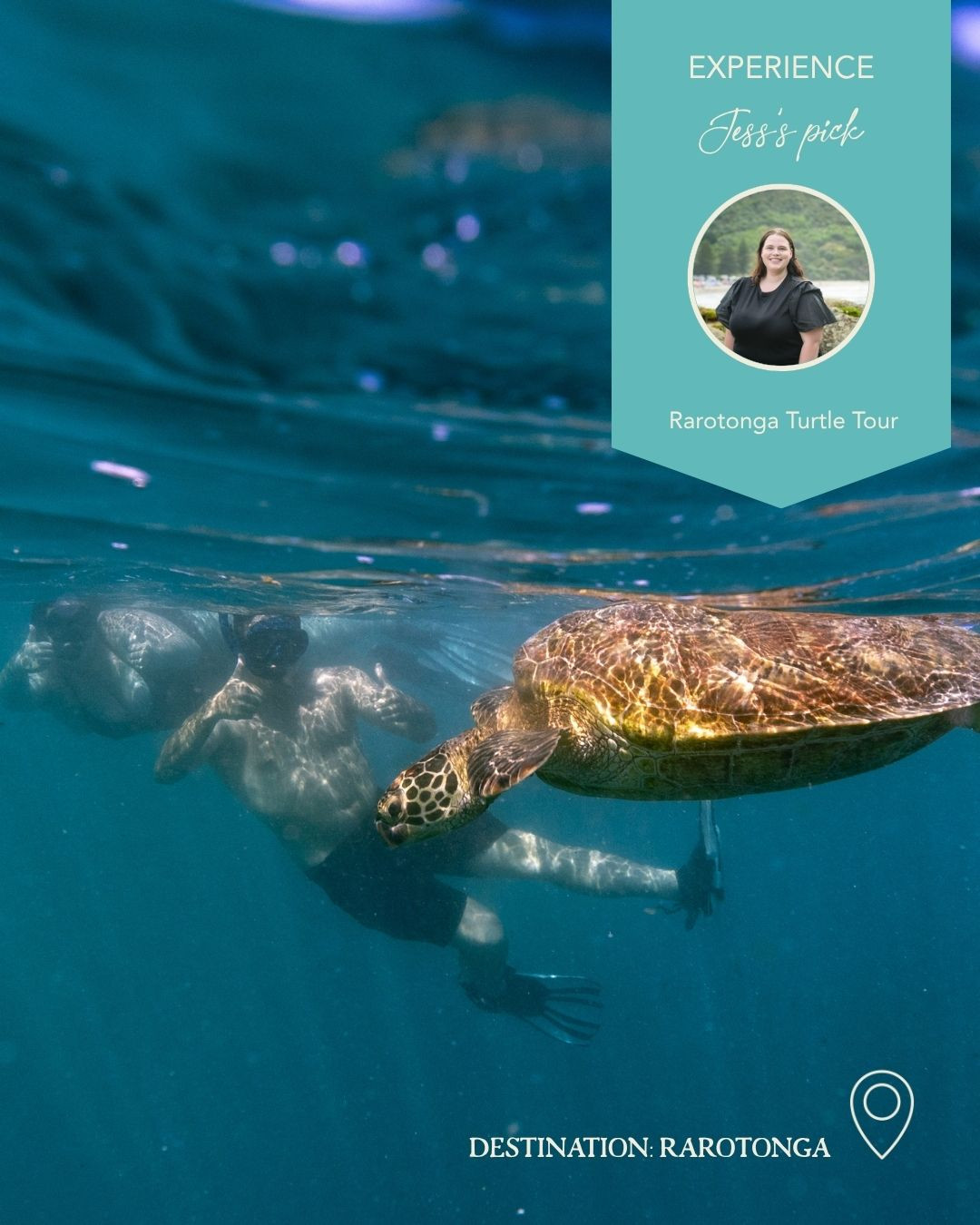 🌊 Staff Pick: Jess’s Rarotonga Highlight — Snorkel Cook Islands 🐢
If you’re dreaming of crystal-clear water, vibrant reef life, and the kind of experience that truly connects you to a place... this is it.
With Snorkel Cook Islands, it’s more than just snorkelling. Think small groups, local guides, and a genuine respect for the lagoon — with incredible (and often guaranteed) turtle encounters along the way.
💙 Whether it’s your first visit or your fifth, Rarotonga delivers — and moments like this make it unforgettable.
🔗 Ready to plan your island escape? Let us take care of the details, link in bio to contact our team today.
#JourneySouthTravel #CookIslands #Rarotonga #Snorkelling #WildlifeEncounters #EcoTravel #LuxuryTravel #IslandEscape #OceanExperience #TropicalTravel