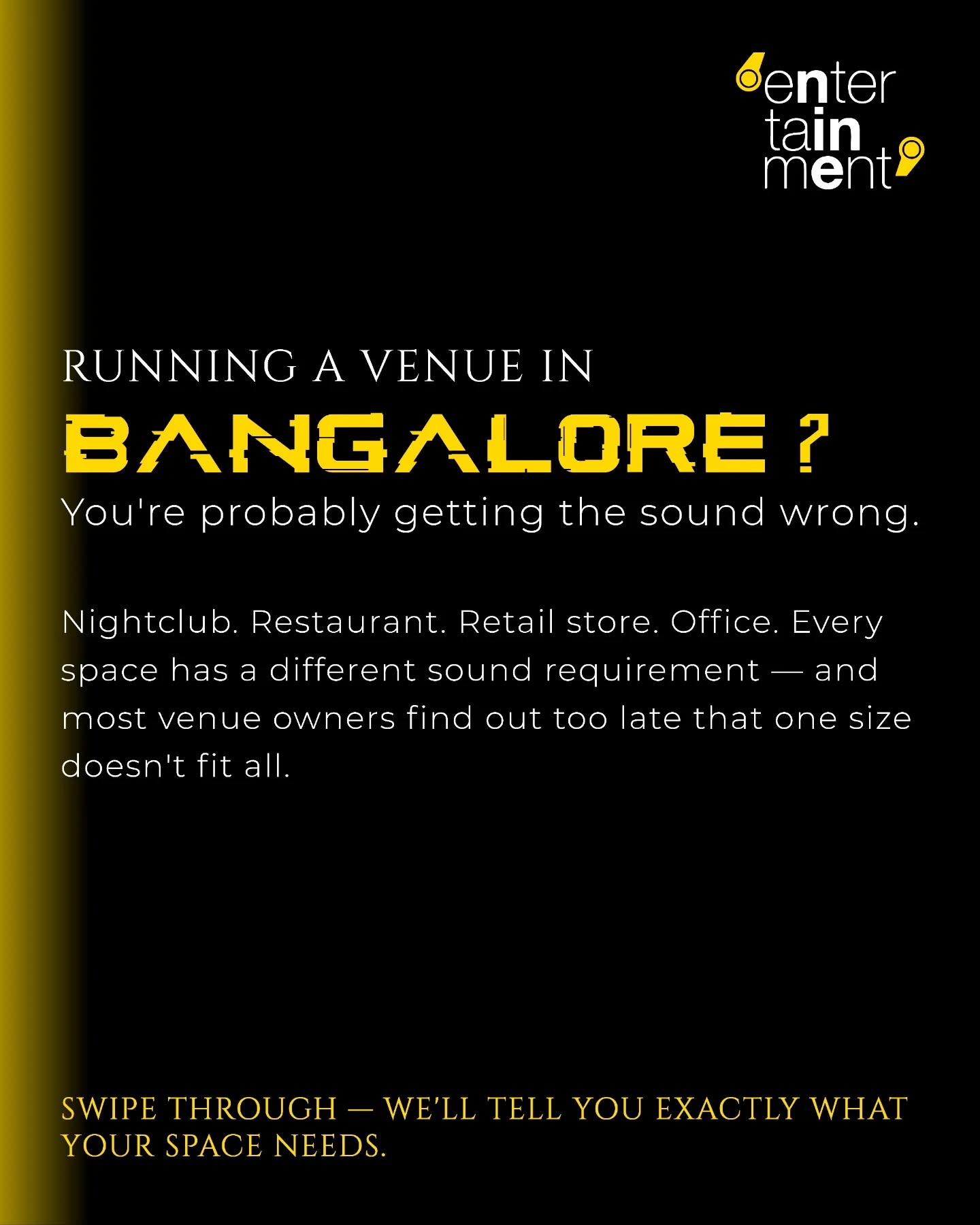Running a venue in Bangalore? Here's how to choose the right sound system for your space -- DM us for a free consultation today.
📞 +91 99009 00433
#SoundSystemGuide #VenueOwners #SoundForVenues #EntertainmentNine #bangalorevenues