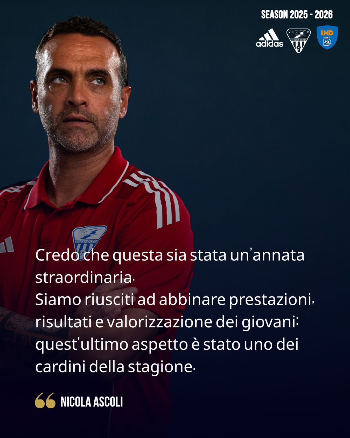 Il bilancio di Nicola Ascoli sulla stagione.
➡️ L’intervista completa è disponibile sul nostro sito web ufficiale (link in bio)
#wearechisola