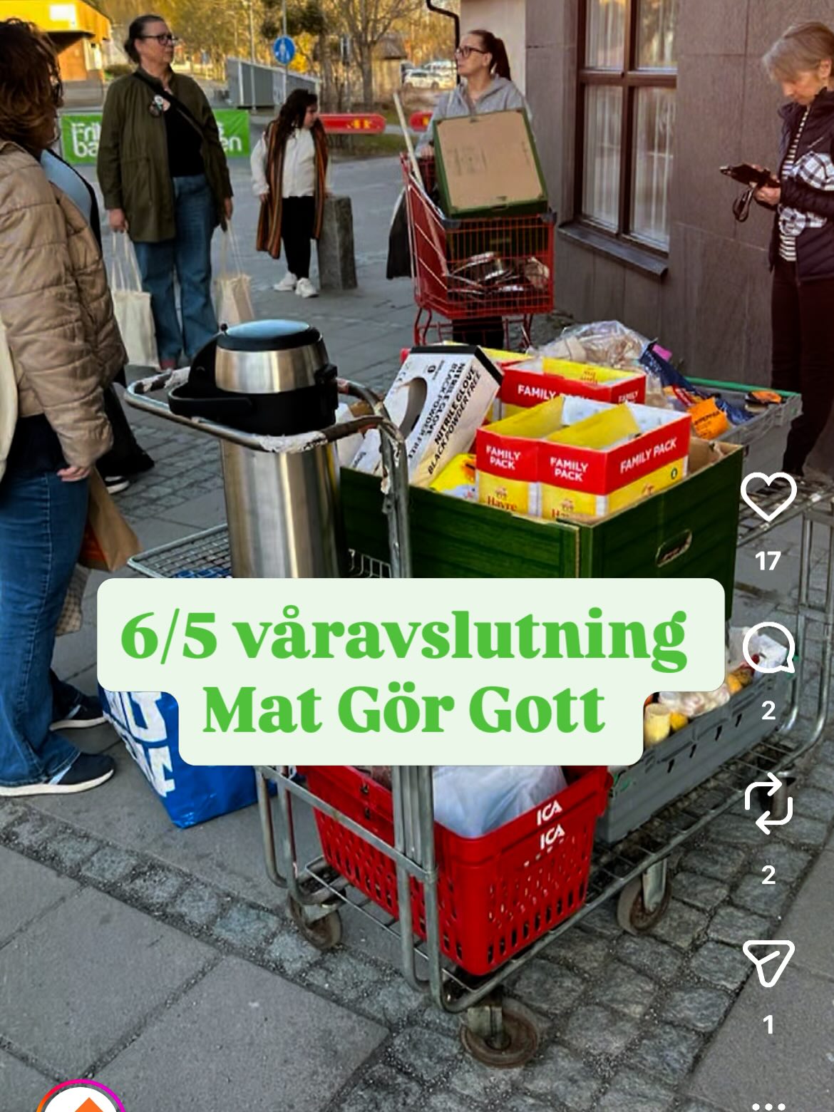 Imorgon onsdag är det våravslutning för Mat Gör Gott 💚❤️ Vi bakar och fikar tillsammans!
Anmälan:
SMS till 0739838362
Skriv mat gör gott, ditt namn och personnummer.
📍Broskolan, Bro centrum
⏰ 16.50-19.00
#matgörgott #frånmatsvinntillmatvinn #bättretillsammans #broutveckling