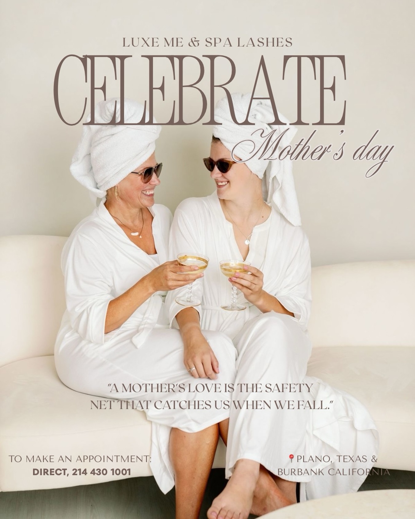 Happy Mother’s Day to every beautiful mother ♥️
You deserve care, love, and moments just for yourself.
Waiting for you at LUXE ME & SPA LASHES ✨
To make an appointment:
Direct, 214 430 1001
•
•
•
#PlanoLashes #FriscoLashes #AllenLashes #PlanoNails #FriscoNails AllenNails TexasLashExtensions TexasNailArt PlanoBeautySalon FriscoBeautyBar AllenBeautyStudio DallasBeautyScene TexasGlam TexasSelfCare PlanoSpa FriscoSpa AllenSpa HeadSpaPlano HeadSpaFrisco TexasWellness