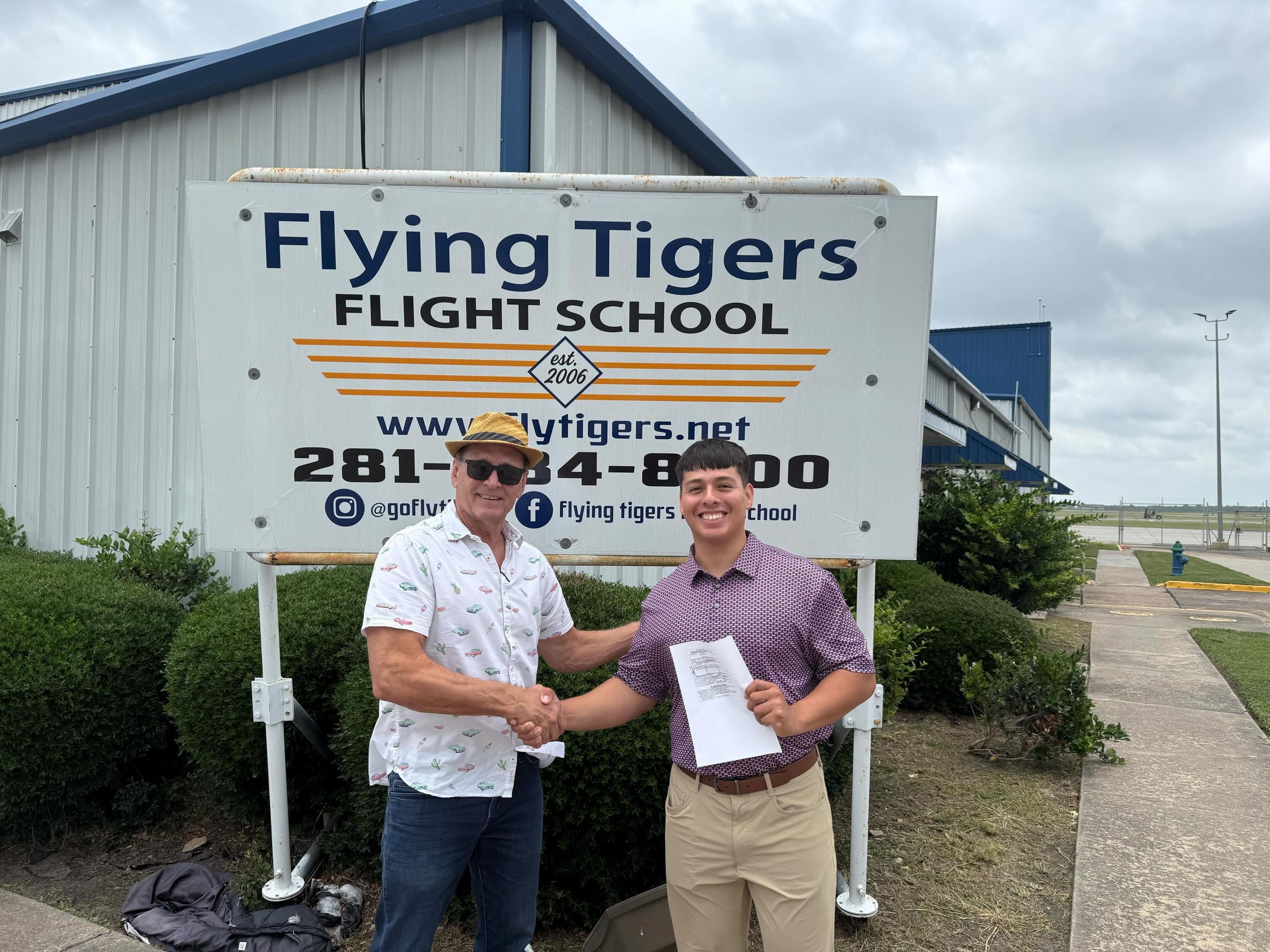 Congratulations Eric Alcantar, Flying Tigers’ newest CFII. You will be instrumental to our students success. Way to go!
