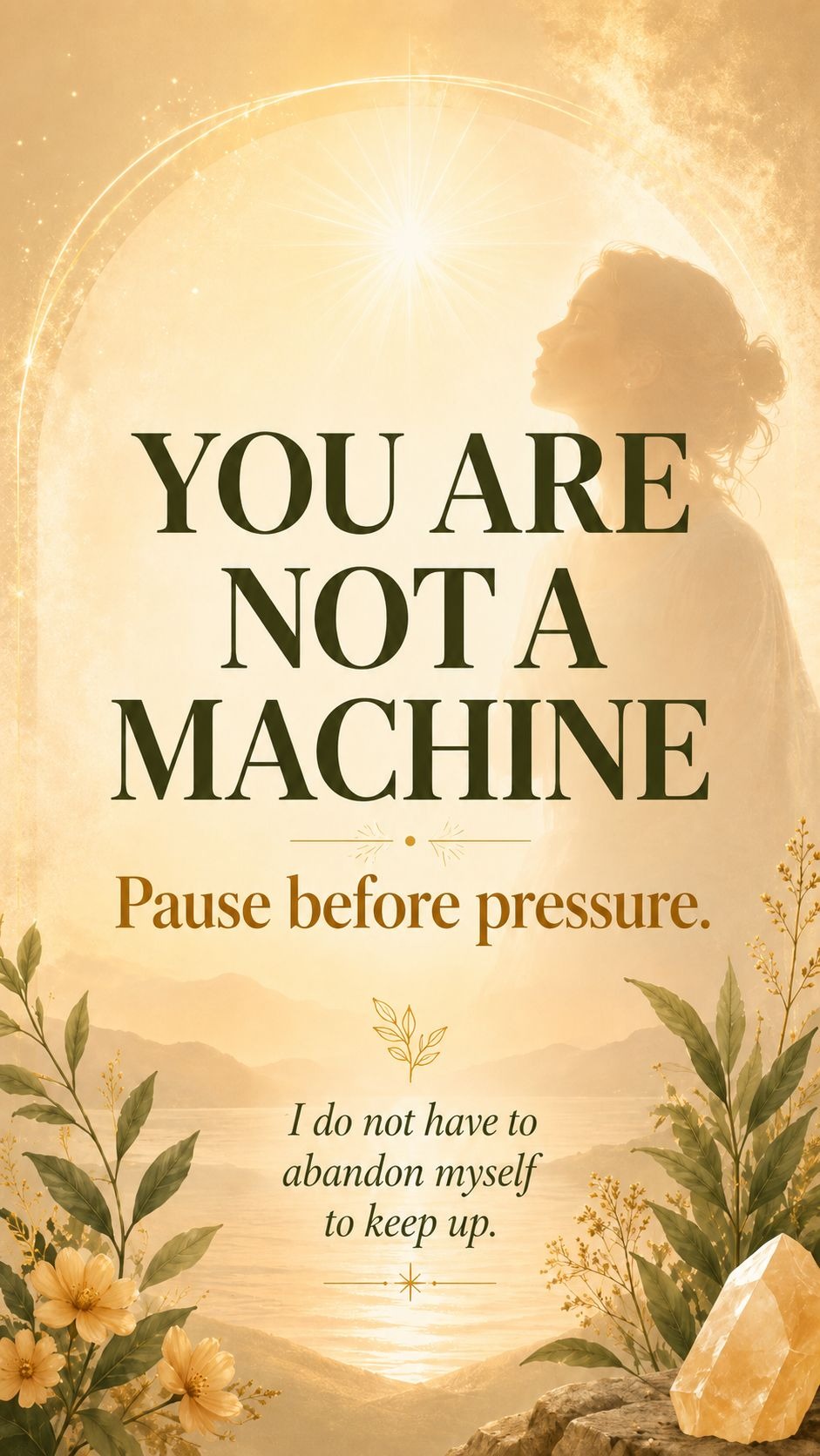 Don't abandon yourself to keep up. Pause before pressure. Ask your body what it knows. Honor your rhythm, and trust that rest restores. Energy returns through listening and care, not force. #SelfCare #Mindfulness #InnerPeace #MentalWellness #ListenToYourBody #RestAndRecharge #EnergyFlow #Presence