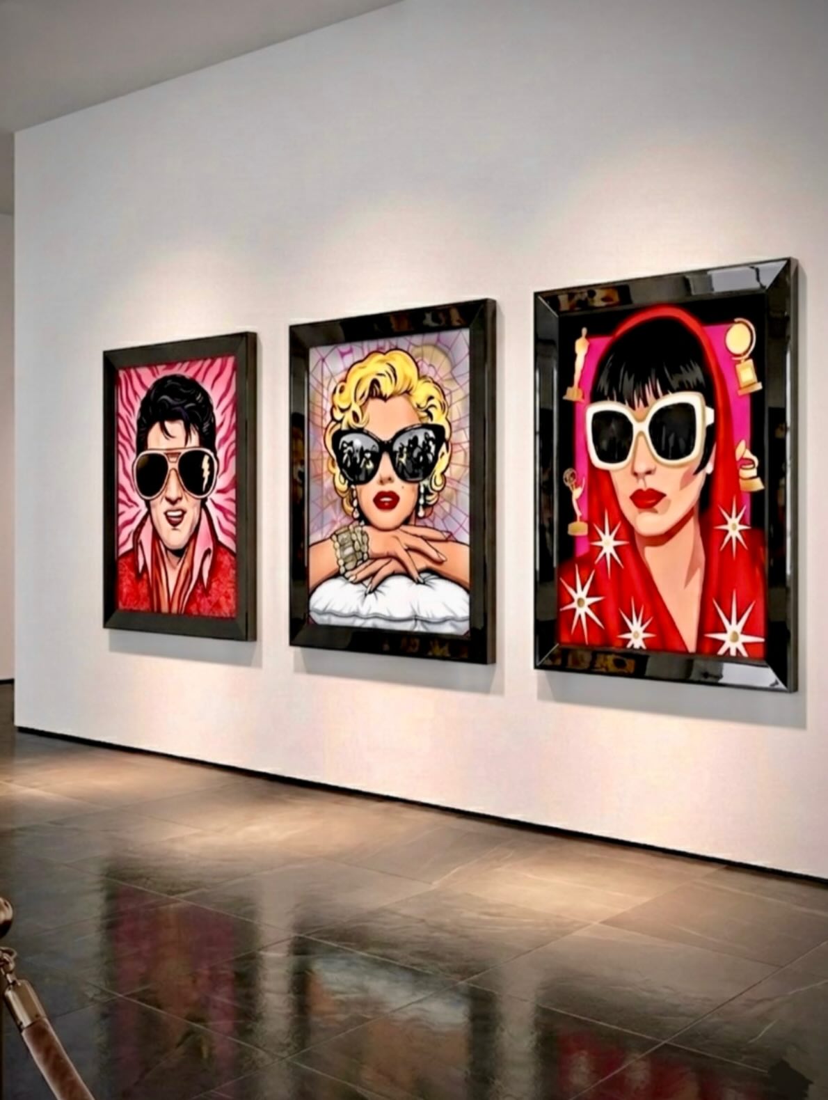 They finally feel real.
GLARE: Shades Of Fame
30 x 40
THE FIRST GAZE
Liza. Marilyn. Elvis.
#TheRoccoPink #GLAREShadesOfFame #PopIconography #ContemporaryArt #MixedMediaArt