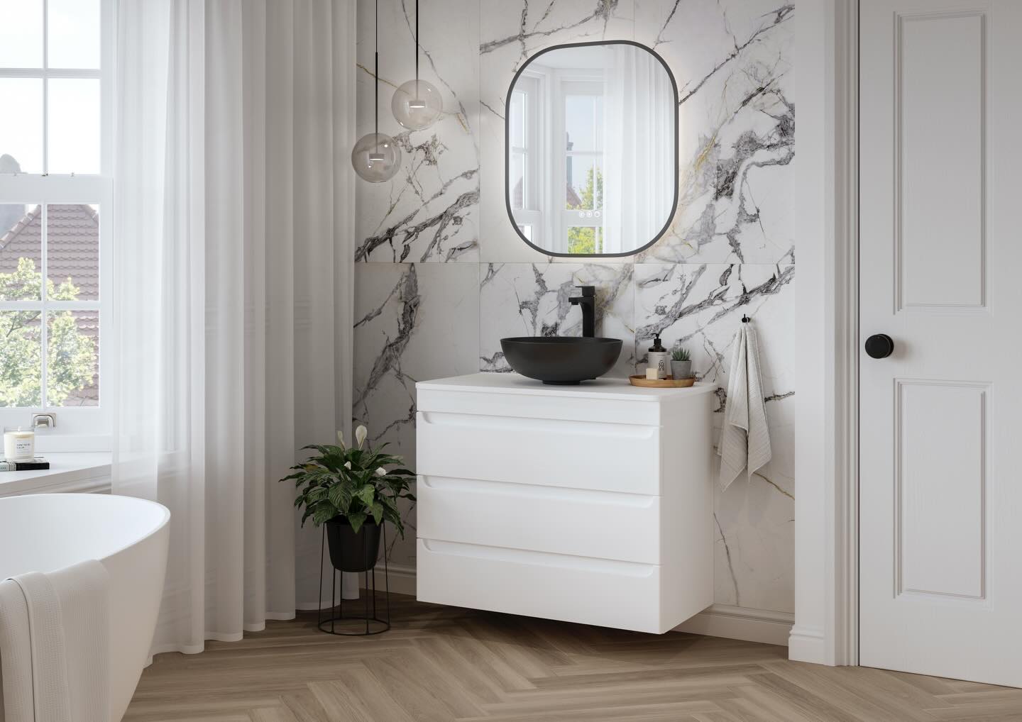 @calypso.bathrooms
The Calypso Byford is a wall-hung vanity featuring a sleek gloss white finish. integrated handles, rounded corners, and three spacious soft-close drawers, offering a modern and minimalist storage solution that can be customized with various basins and worktops.
#bathroom #home #design