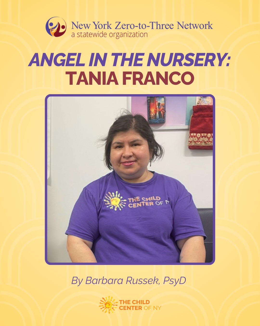 For 11 years, Tania Franco has supported families through The Child Center of NY’s Early Head Start program, reminding parents that they are their child’s first teacher, and that this connection, patience, and understanding shape a child’s future from the very beginning.
Her approach is simple but powerful: lead with empathy, listen without judgment, and help parents feel calm, confident, and capable. Thank you, Tania, for the lasting impact you’ve made on families, communities, and the next generation.
Read Tania’s interview: nyztt.org/angel-in-the-nursery-tania-franco