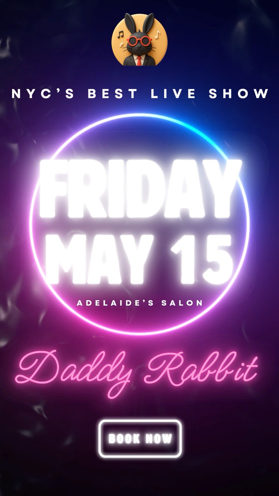 I guarantee you will never see anything quite like Daddy Rabbit. Heavenly sights and sounds. Next show one week today on May 15 at Adelaide's Salon NYC. Tickets at https://daddy-rabbit.turntabletickets.com #livejazz #nycmusic #livemusic