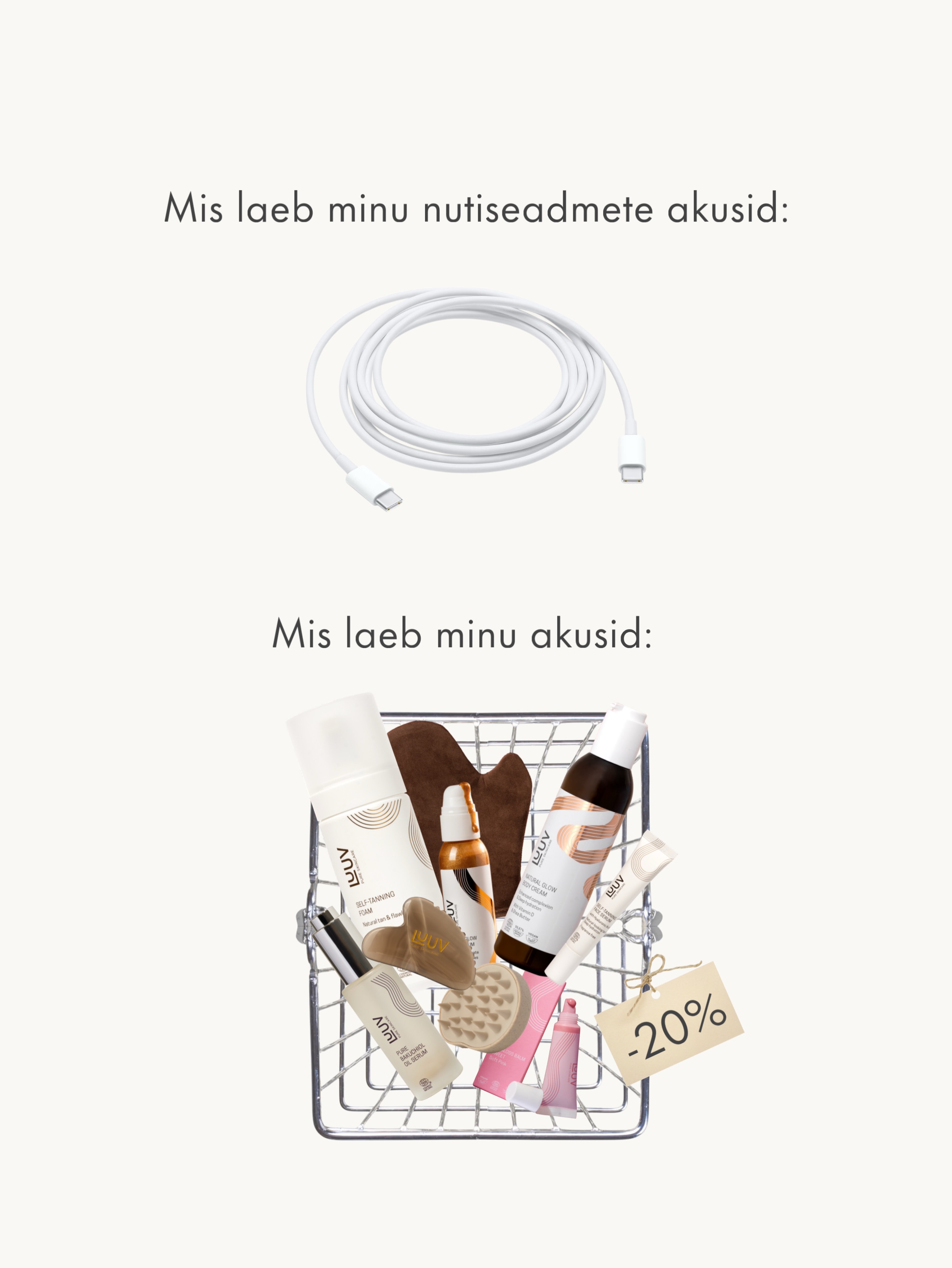 🎉 Kogu pood -20%
Meie armastuse keel? 🤍 Sõbrahinnaga ostukorv. 🛒
💬 Ehk toksi meie e-poes kood: esmaspäev
Ja tuju muutub 😒👉😏, sest täna skoorid oma lemmikud õite hea hinnaga. 🏆
#luuvcosmetics