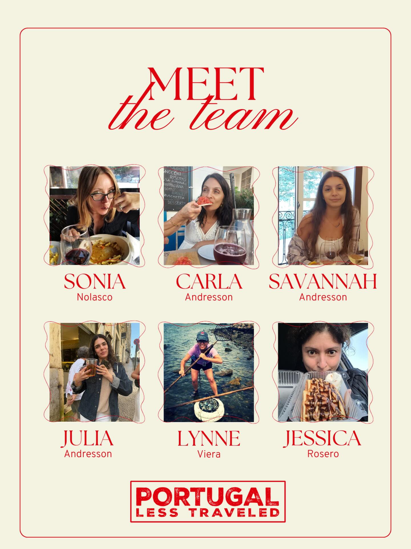 We’d like to thank everyone that has been following our page, shared it with others and reached out to book or partner with us. We’d also like to highlight the team behind Portugal Less Traveled, which makes our mission possible. If you haven’t had a chance to visit our website (linked in our bio) to learn more about us, we’re going to spend a few weeks introducing you to our crew: Sonia, Carla, Savannah, Julia, Lynne and Jessica.
#exploreportugal #explorewithus #portugal #ourteam #travelportugal