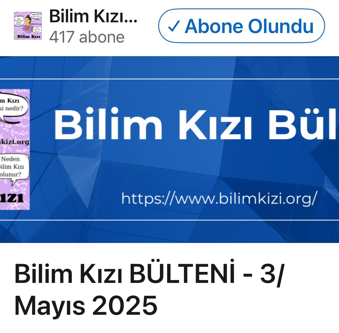 #BilimKızı NİSAN 2026BÜLTENİNİ okudunuz mu?https://www.bilimkizi.org/post/bilim-k%C4%B1z%C4%B1-b%C3%BClteni-b%C3%BClten-31–nisan-2026