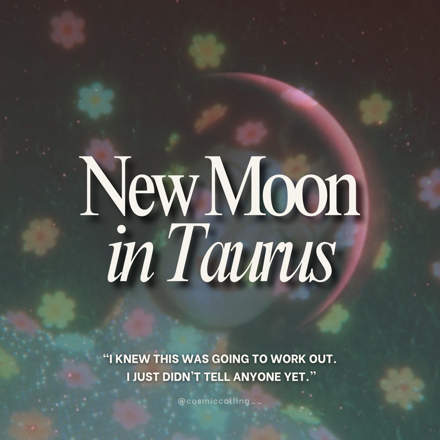 🌑 NEW MOON IN Taurus 🌸 MAY 16, 2026
Mark the date.
your life could look completely different by October 26th.
This New Moon is serving:
💸 raising the bar
⚡️ random plot twists that change everything
📞 one conversation altering your entire future
🖤 realizing peace is hotter than drama
🥂 choosing quality over attention
🎬 becoming harder to access and somehow more attractive because of it
… enough with the self-sabotage side quests.
Your mouth is part of the manifestation now.
The flirting.
The networking.
The texting.
The idea you almost didn’t post.
That’s where the plot shifts.
BUT….
not every shiny thing is aligned.
not every fantasy is intuition.
and not everyone deserves access to you.
Choose slowly and choose what lasts.
raise your standards,
romanticize stability,
buy the good olive oil,
and stop acting shocked when your intuition was right the first time.
🌕 What begins under this New Moon on May 16th blooms by October 26, 2026.
Until then: protect your peace and stop apologizing for wanting a beautiful life.
✨ Full monthly horoscopes are now up in the link in bio or at cosmic-calling.com ☎️✨ go read your rising sign.
#newmoonintaurus #taurusnewmoon #newmoon #taurusseason #taurus