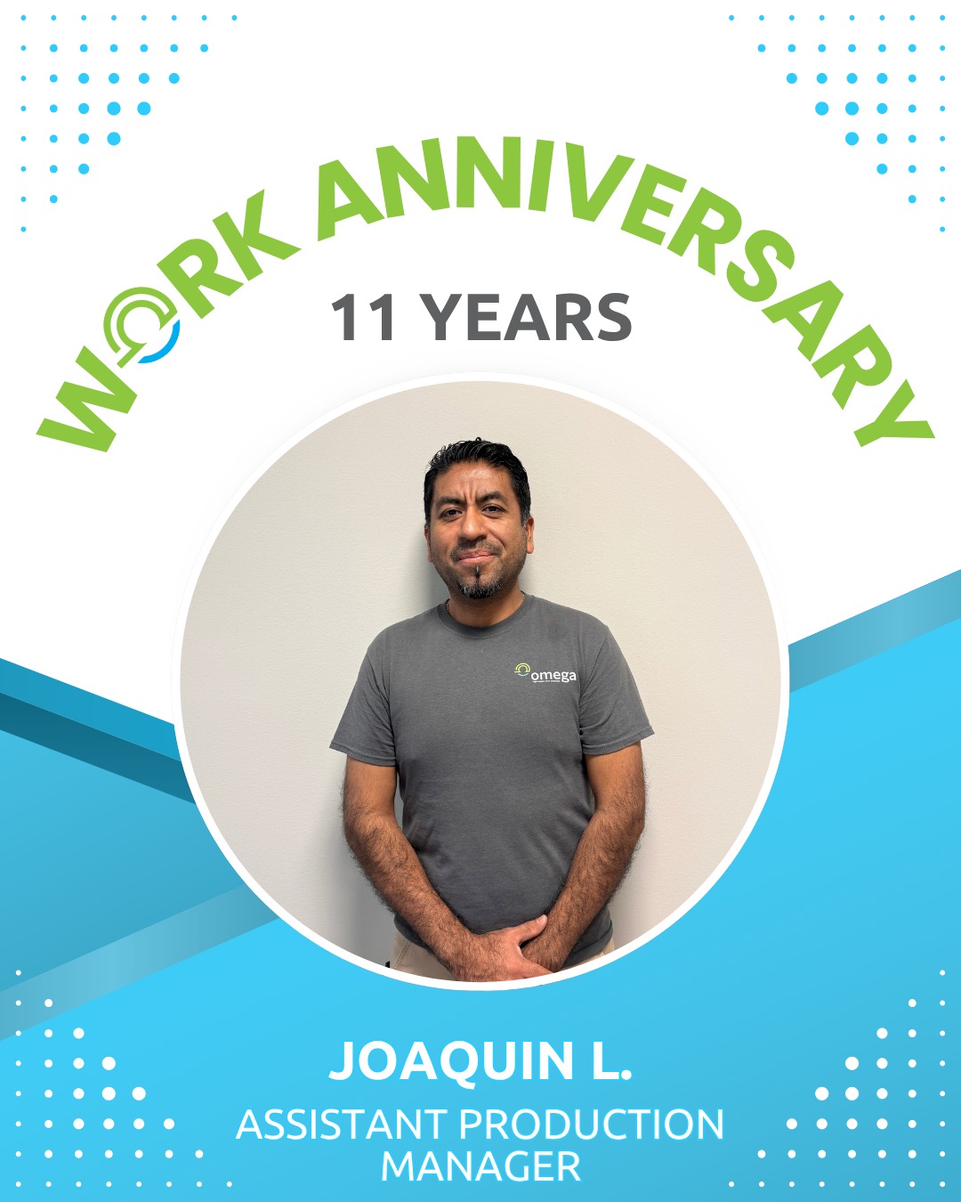 We’re excited to celebrate our Omega team members reaching milestone work anniversaries this May!
Your commitment, passion, and the impact you make every day do not go unnoticed. Thank you for being such a valued part of the Omega team. Here’s to celebrating you and many more milestones ahead! 👏✨