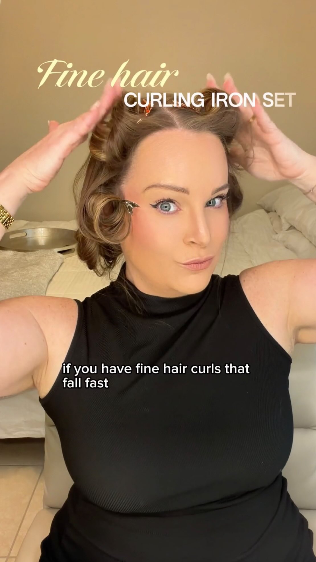 The set is everything. ✨
For fine hair, I like to curl each section with control, clip it while it’s still warm, and let it cool completely before brushing it out.
That cool down step is what helps the curl hold its shape instead of dropping right away.
Finish with a light hairspray so you get hold without stiffness.
Save this for your next curl day. ✨
Using:
@sexyhair Spray & Play Volumizing Hairspray
@babylissprousa Nano Titanium 1 1/4 inch Curling Iron
#finehairtips #finehairstyling #curlingtutorial #sexyhair #babylisspro