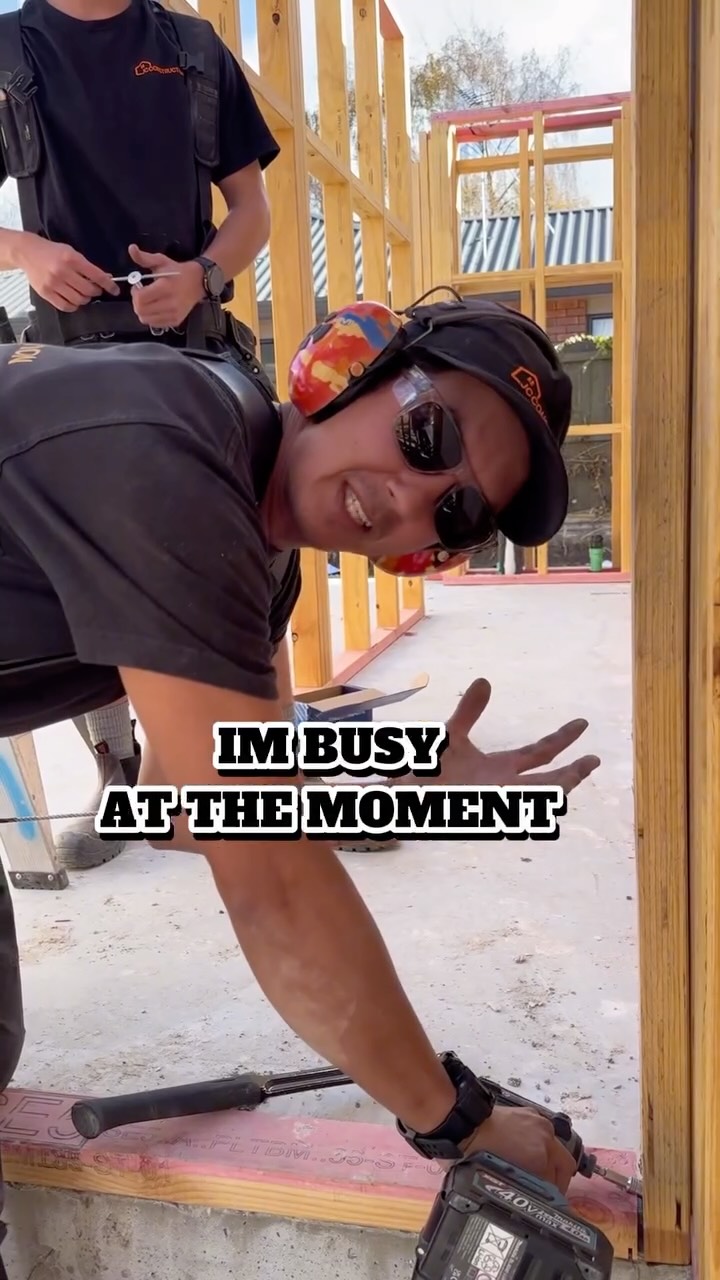 Creating content is serious business ! 🤣 🏗️ So is building houses 🏘️ We nail both 😉 www.jcconstruction.co.nz
#jcconstruction #tradielife #nz