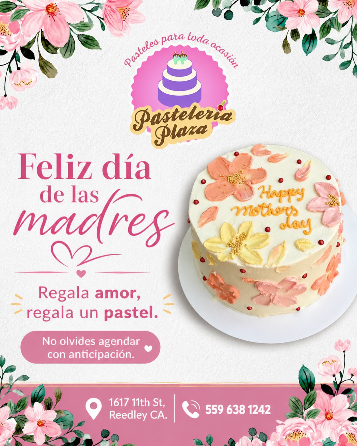 💕 VAMOS A FESTEJAR A MAMÁ 💕
Regala algo delicioso 😋 no olvides agendar con anticipación. 🎂